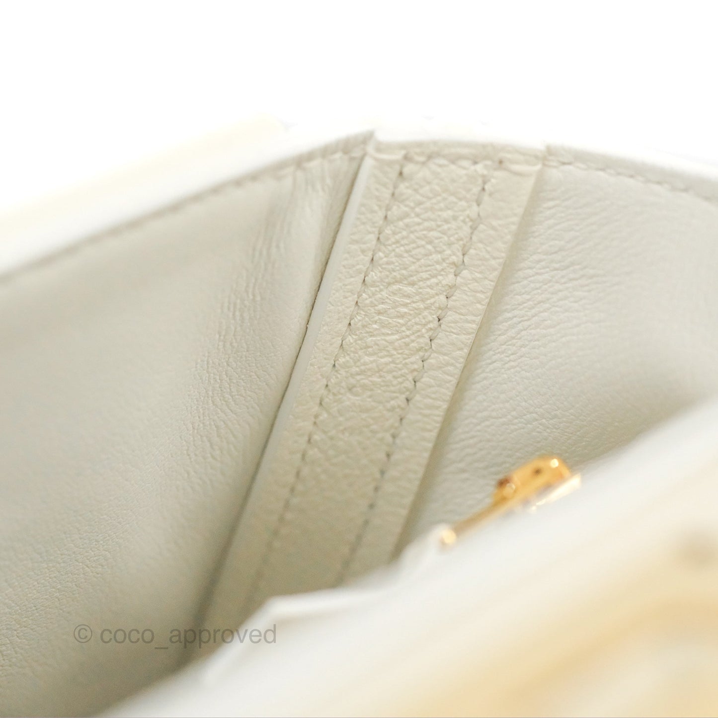 Hermès 24/24 21 Mini Blanc/Nata Evercolour/Swift Gold Hardware