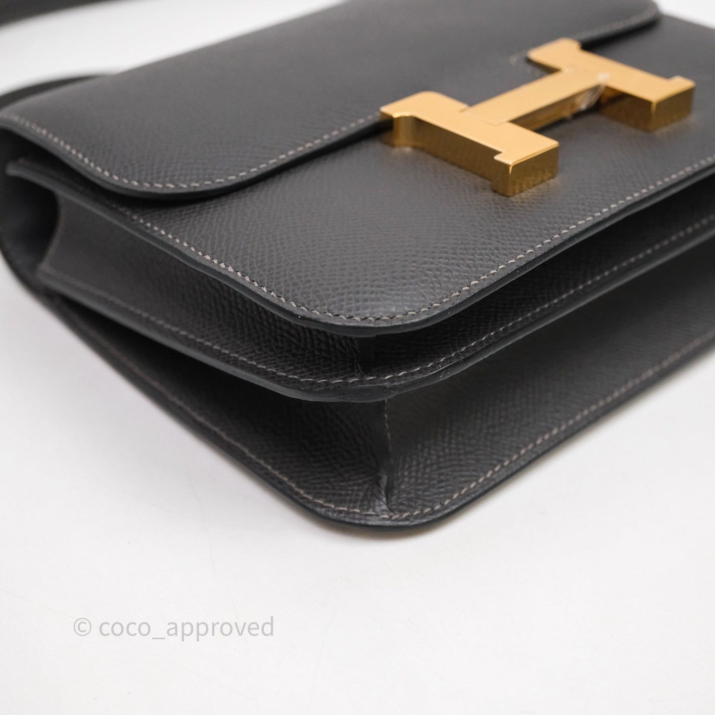 Hermès Constance Mini 18cm Graphite 88 Epsom Gold Hardware