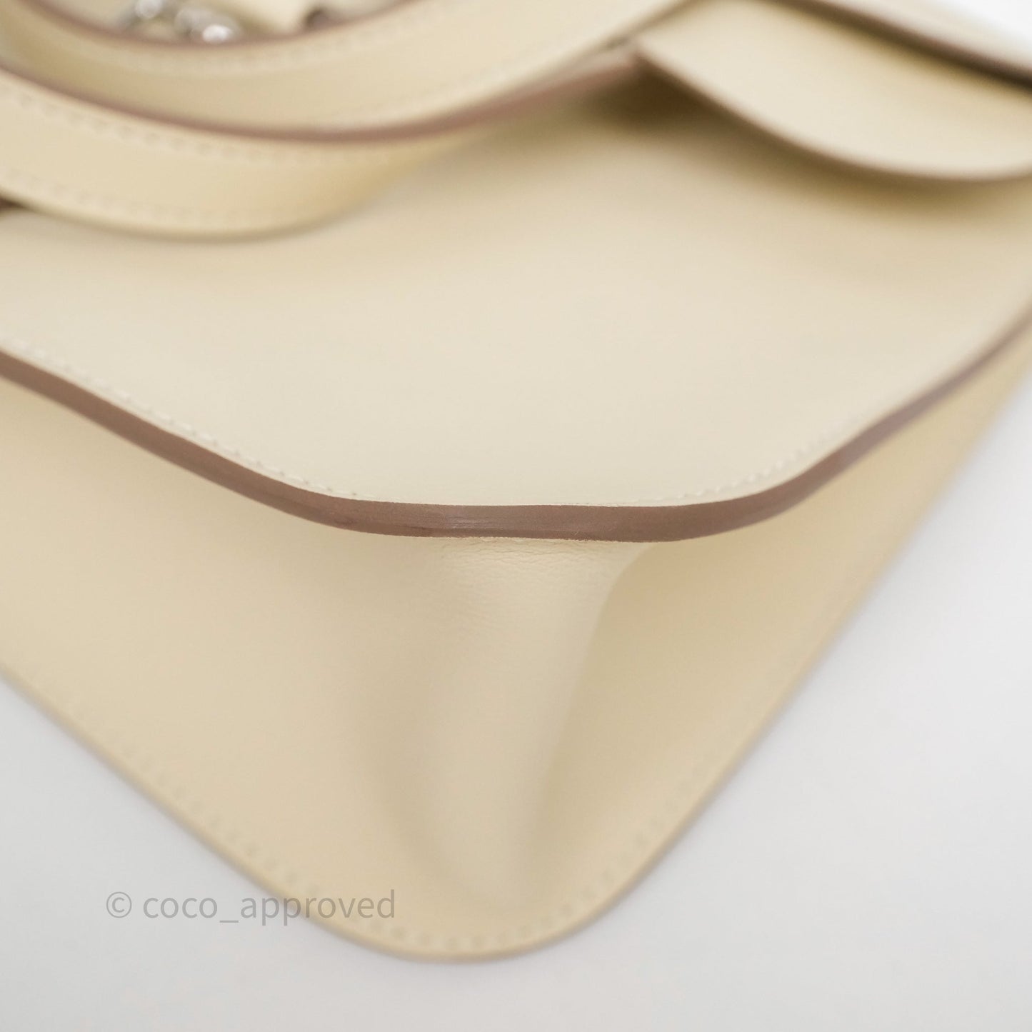 Hermès Halzan 22 Mini Craie 10 Swift Palladium Hardware