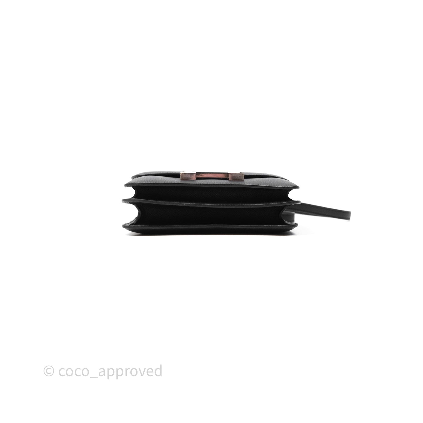 Hermès Constance Mini 18cm Mirror Noir 89 Epsom Palladium Hardware