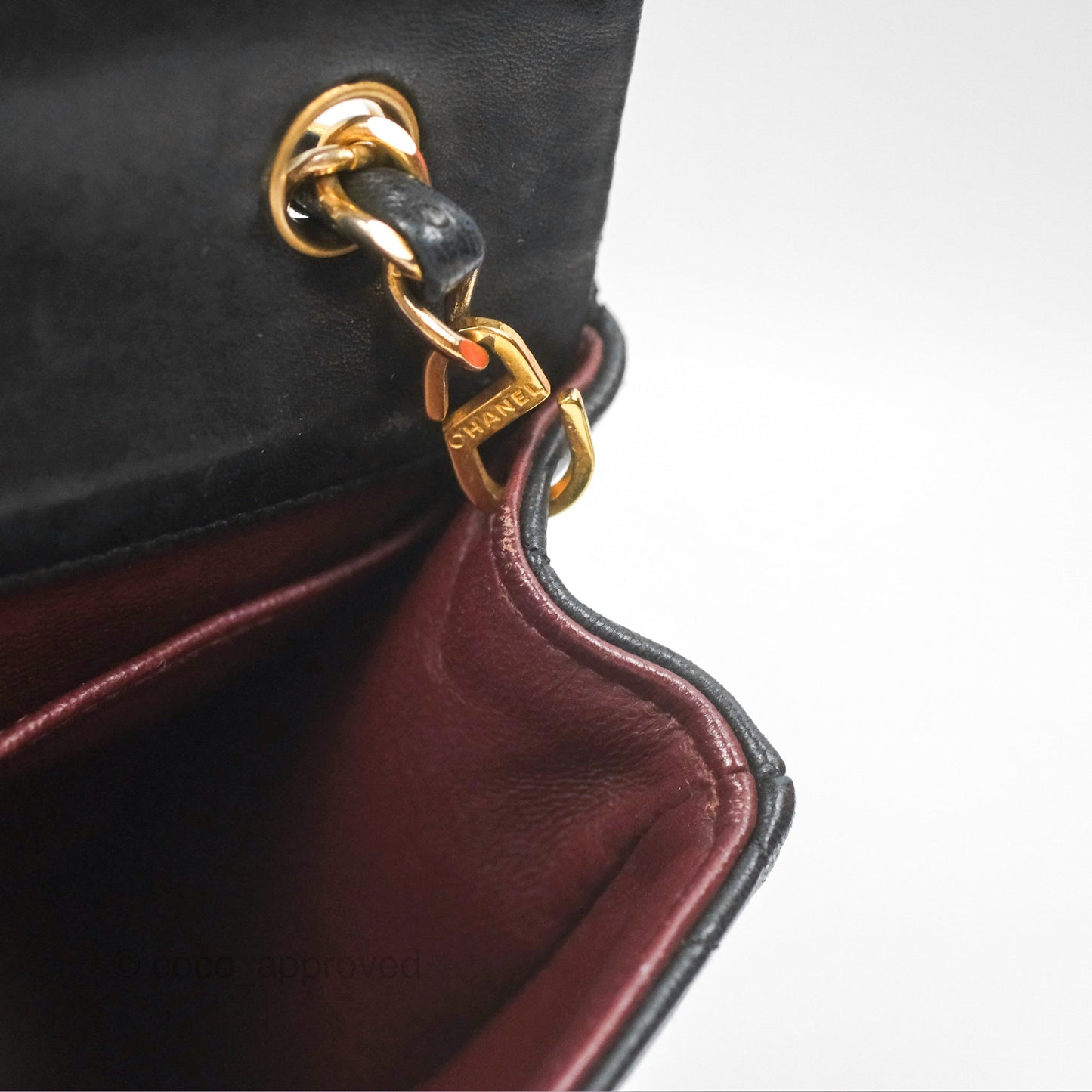 Chanel Vintage Mini Single Full Flap Bag Black Lambskin 24K Gold Hardware