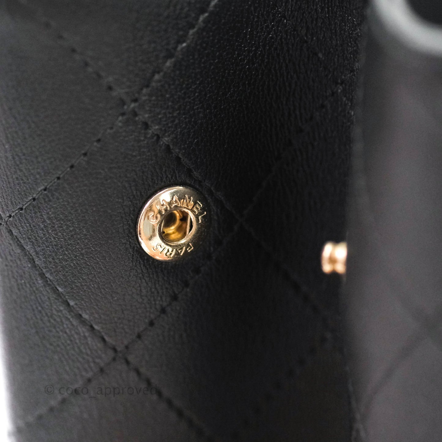 Chanel Quilted Timeless Tote Black Calfskin Gold Hardware