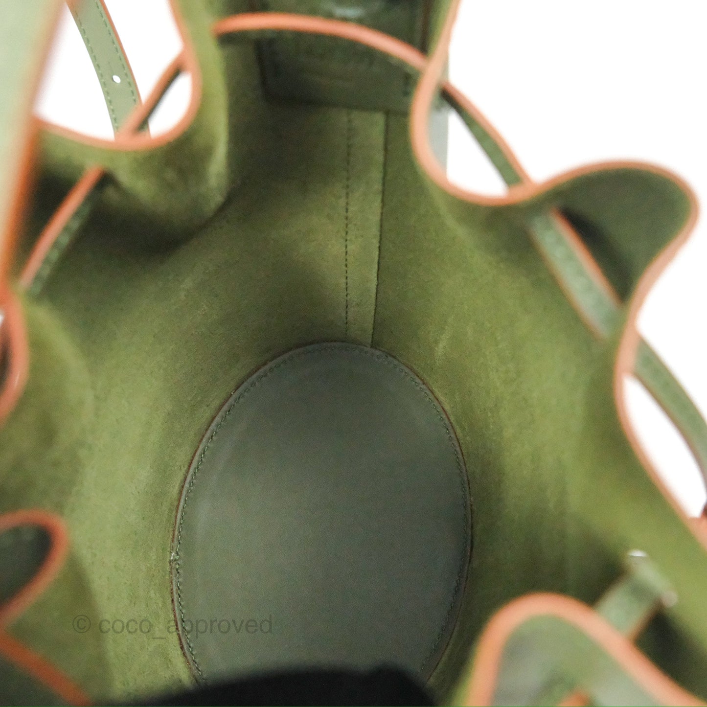Loewe Mini Balloon Bucket Bag Green Calfskin