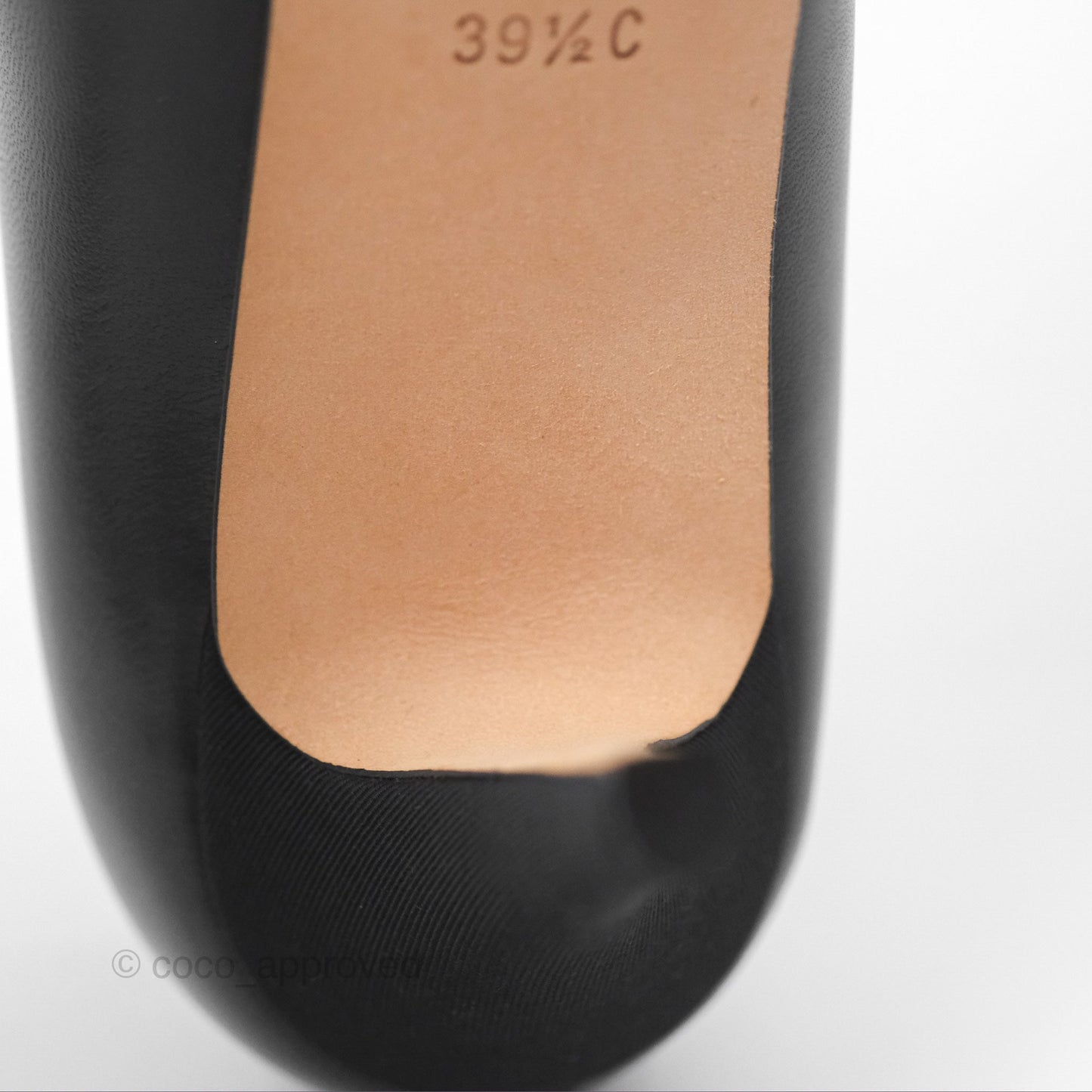 Chanel Classic Heels CC Black Lambskin Size 39.5