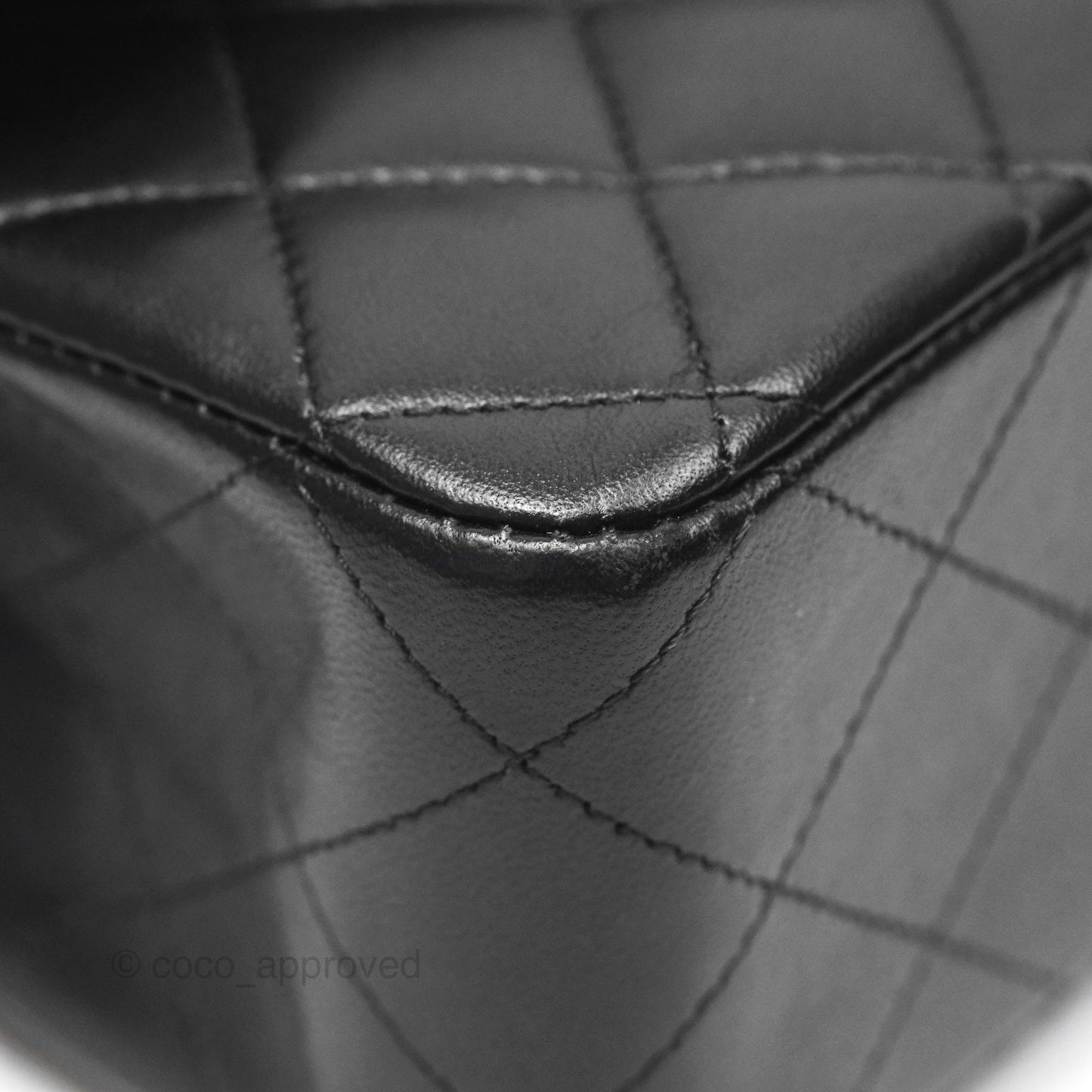 Chanel Classic M/L Medium Flap Quilted Black Lambskin Rose Gold Hardware