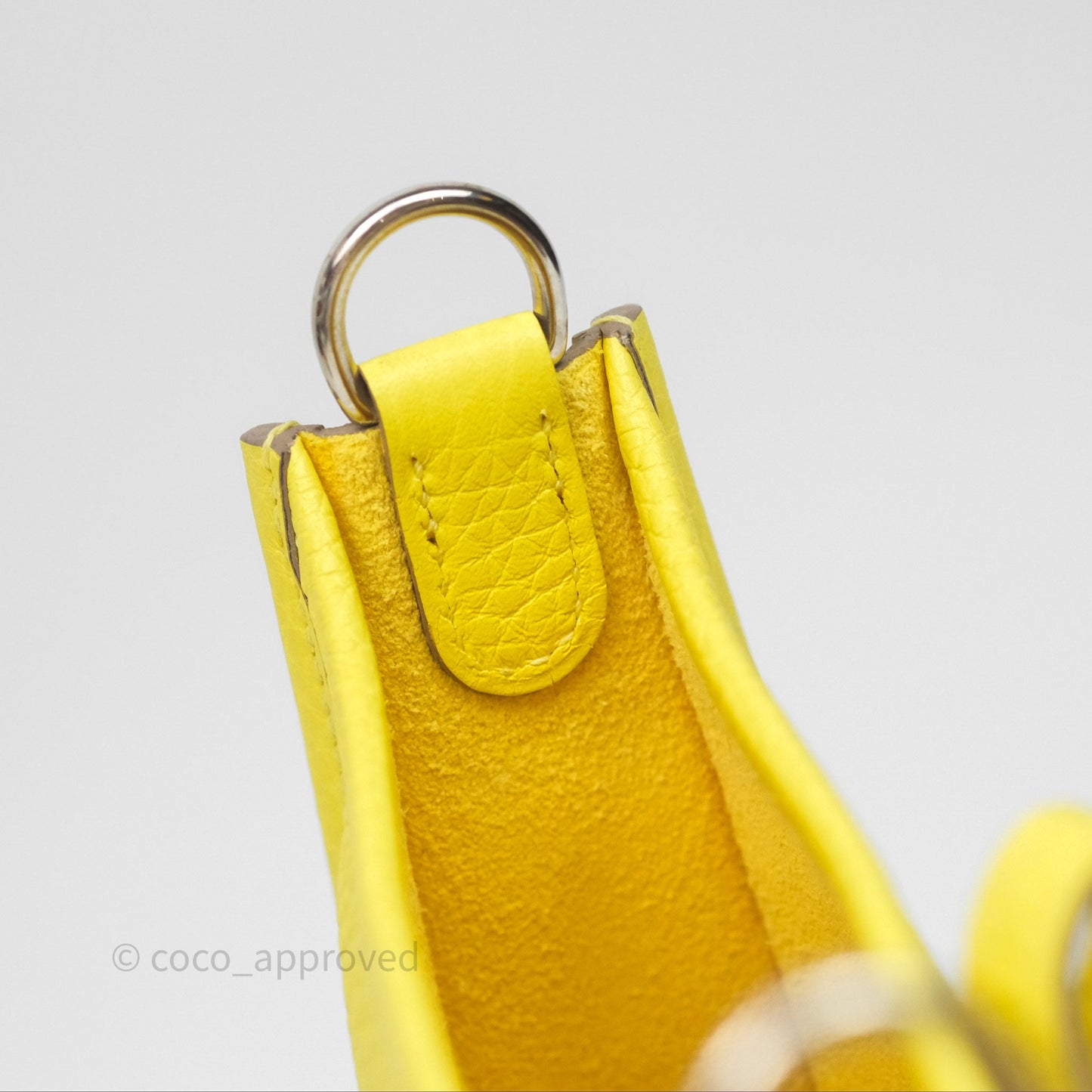 Hermès Mini Evelyne 16 Lime Clemence Palladium Hardware