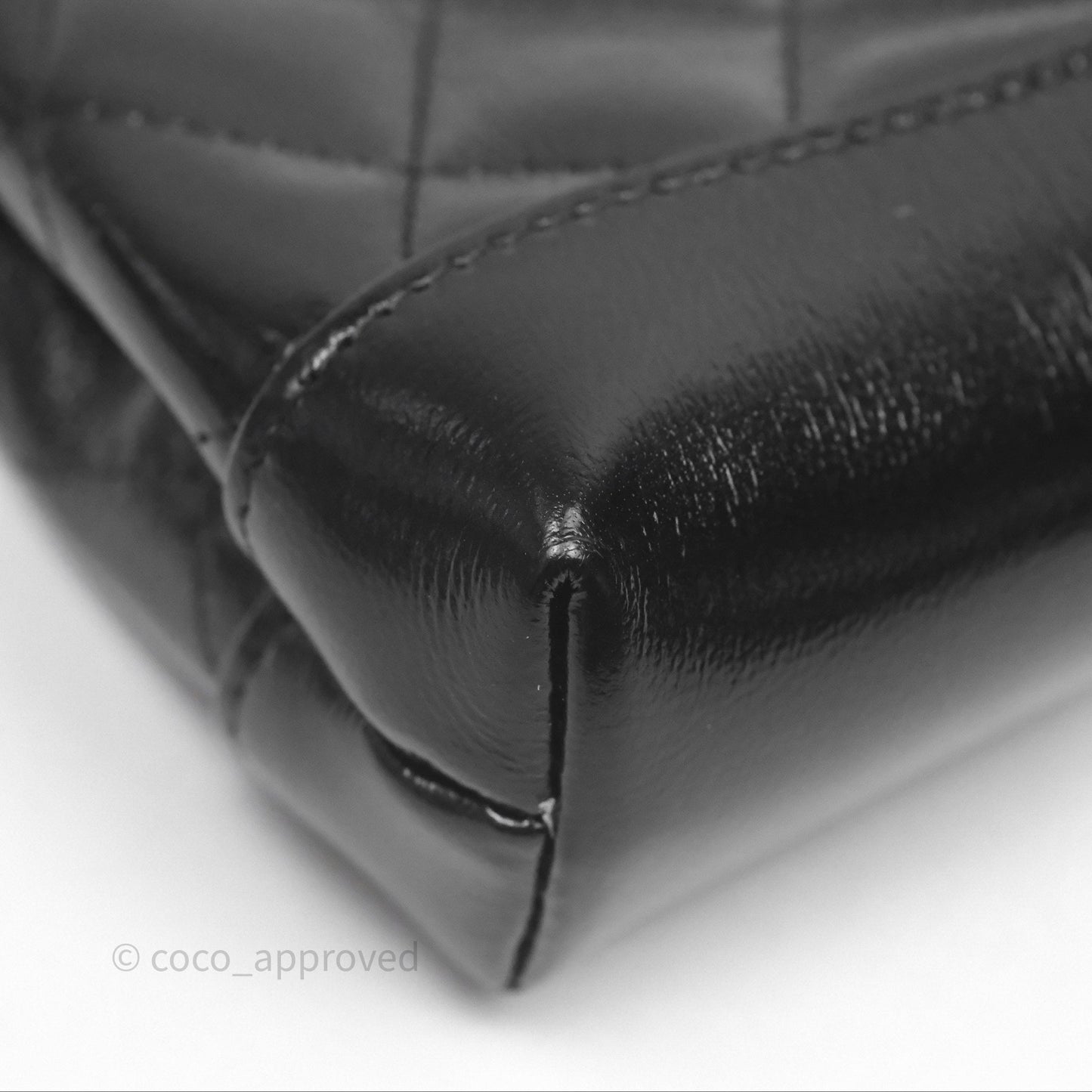Chanel Micro 31 Clutch With Chain Black Shiny Calfskin Gold Hardware