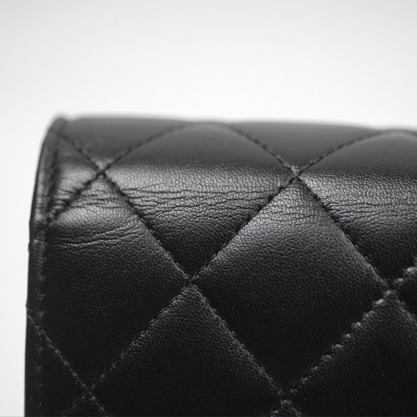 Chanel Quilted Classic WOC Black Lambskin Gold Hardware