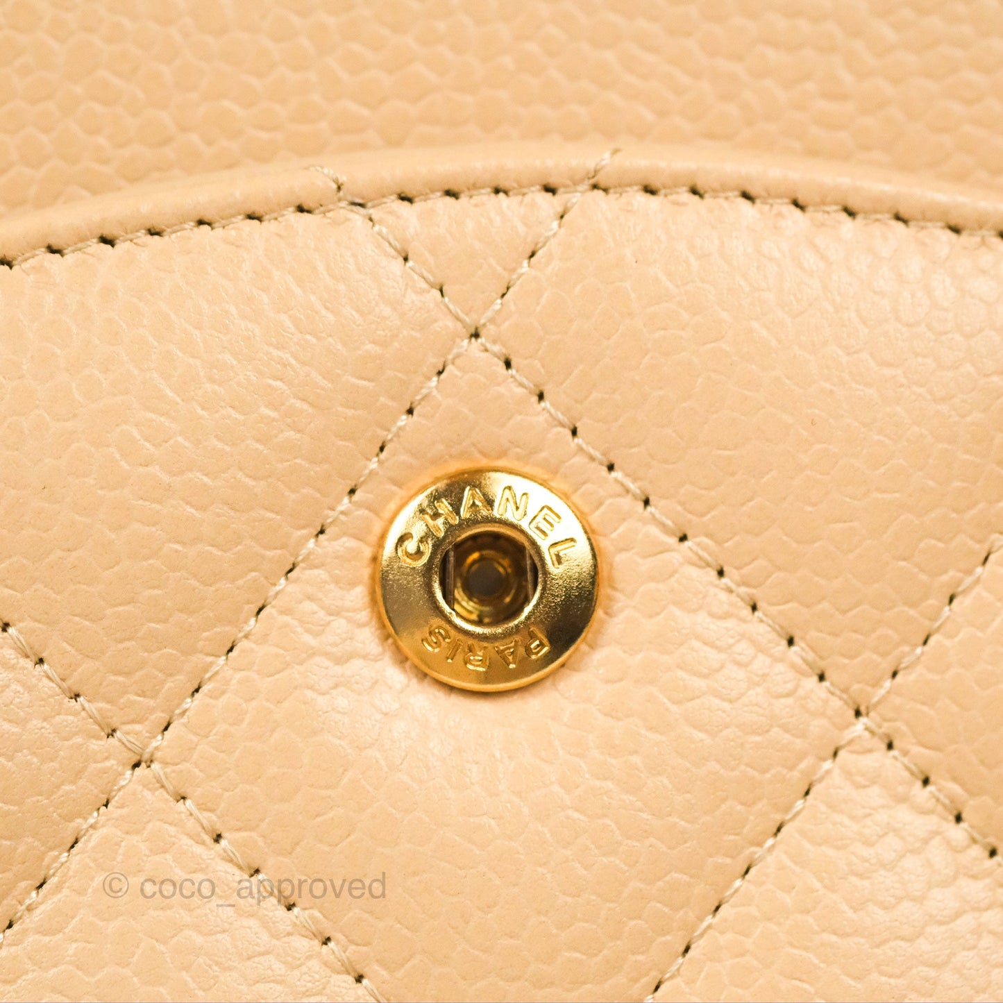 Chanel Jumbo Double Flap Beige Caviar Gold Hardware⁣⁣