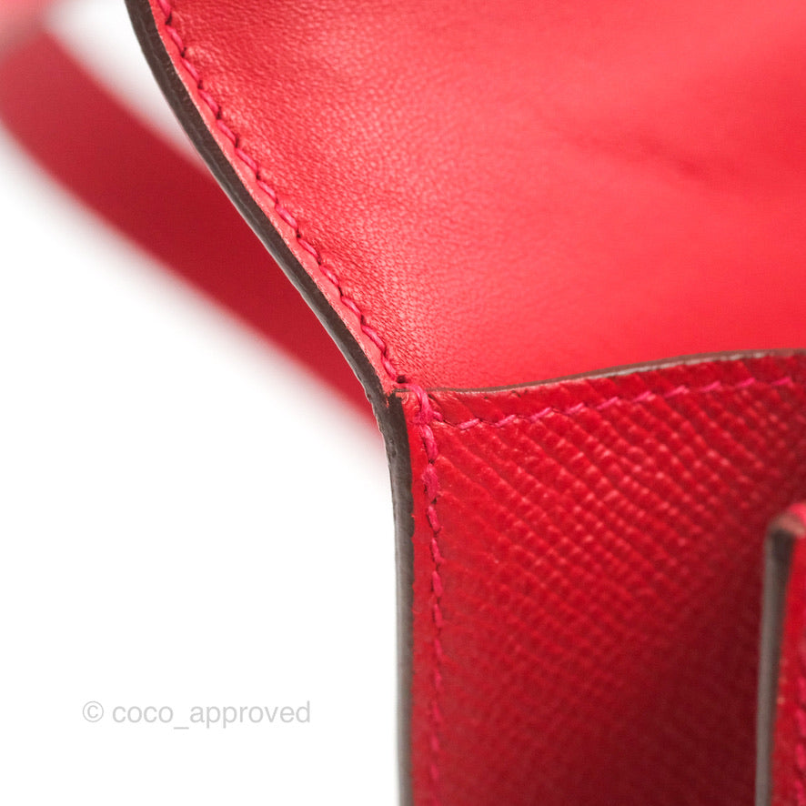 Hermès Constance 24 Rouge Casaque Epsom Gold Hardware