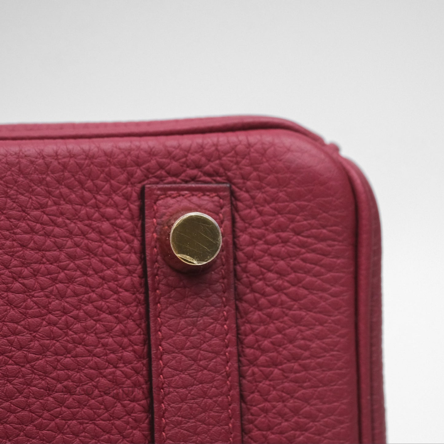 Hermès Birkin 25 Retourne Rouge Grenat Togo Gold Hardware