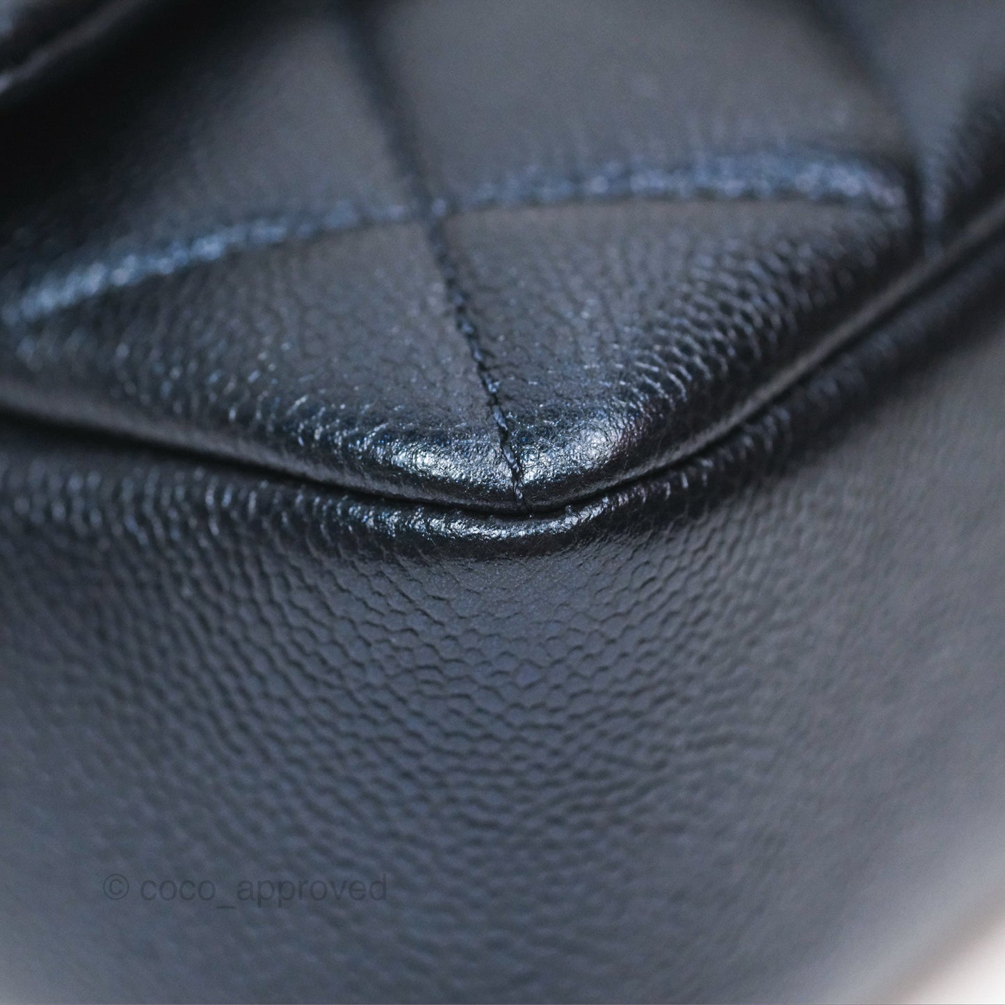 Chanel Quilted My Perfect Mini Iridescent Navy Caviar Aged Gold Hardware 21K