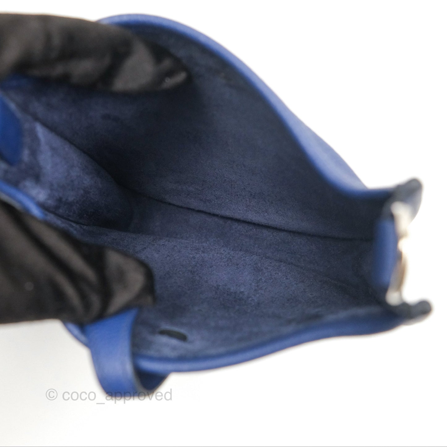 Hermès Mini Evelyne 16 Bleu Saphir/ Bleu Indigo TM Palladium Hardware