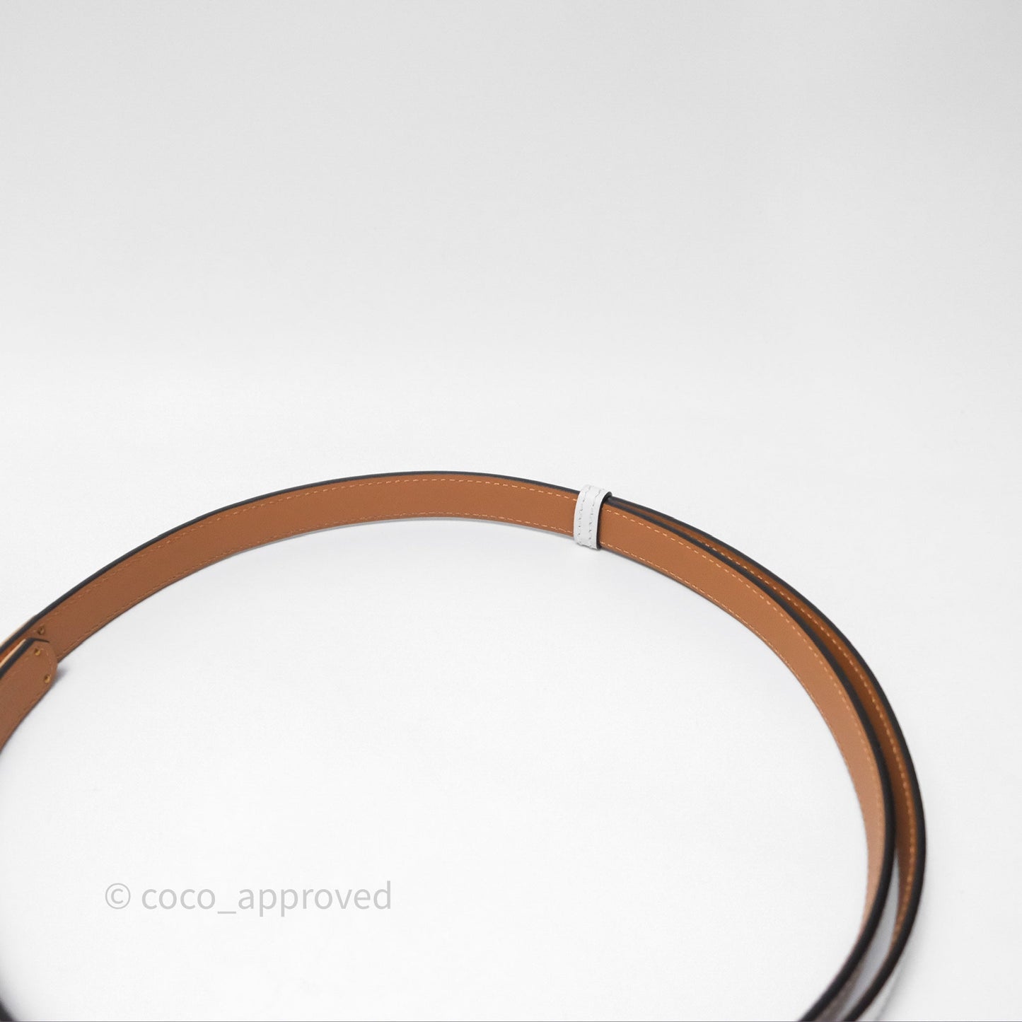 Hermès Kelly 18 Belt 01 Blanc White Epsom Rose Gold Hardware