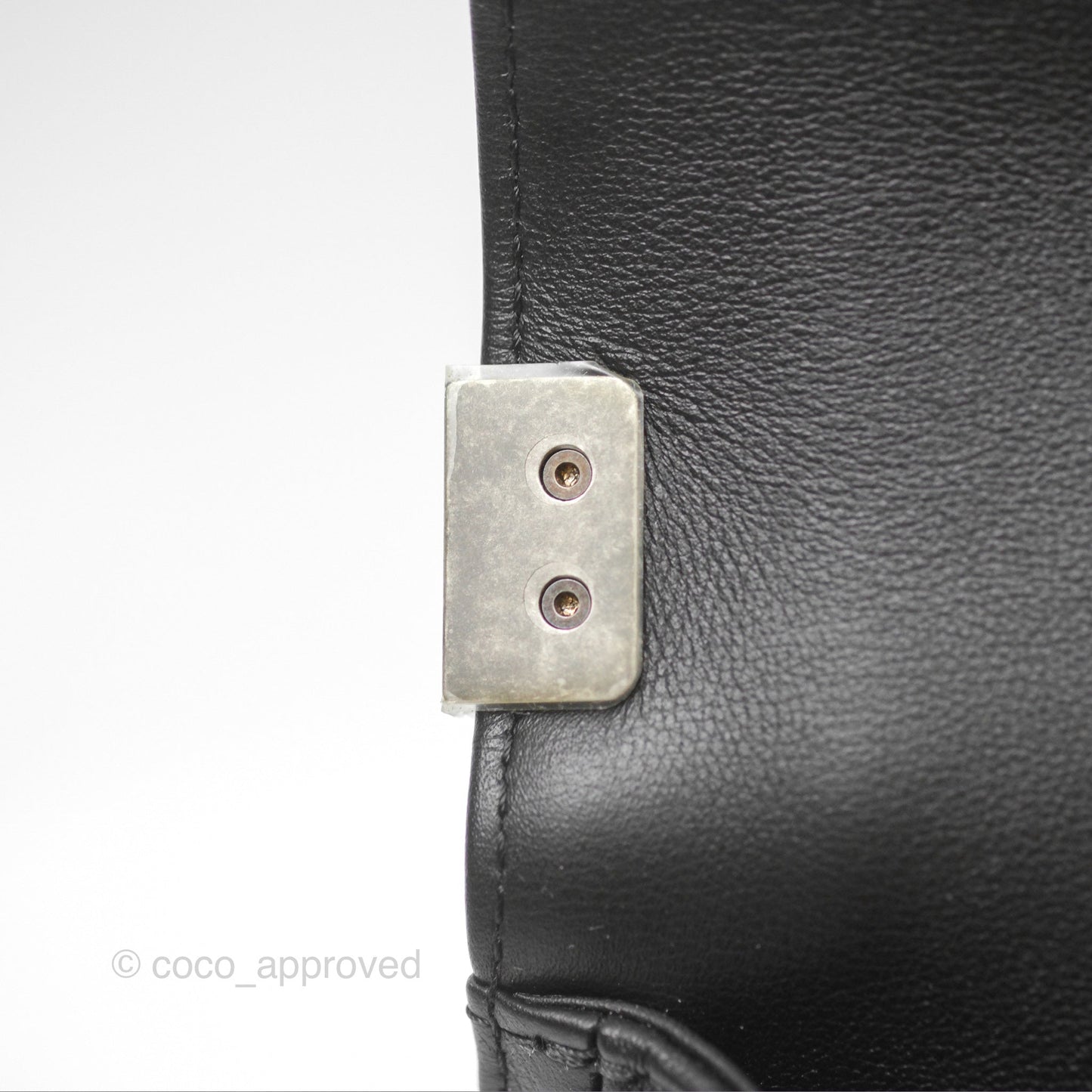 Chanel Small Boy Quilted Black Calfskin Ruthenium Hardware