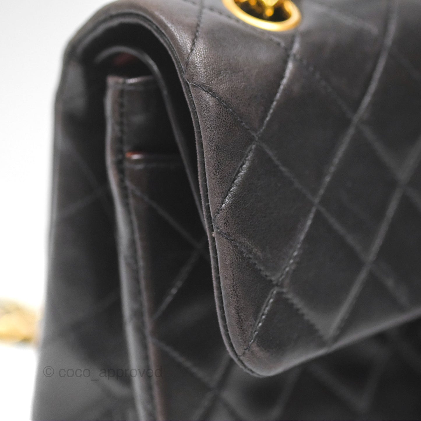 Chanel Classic Vintage Small Flap Black Lambskin 24K Gold Hardware