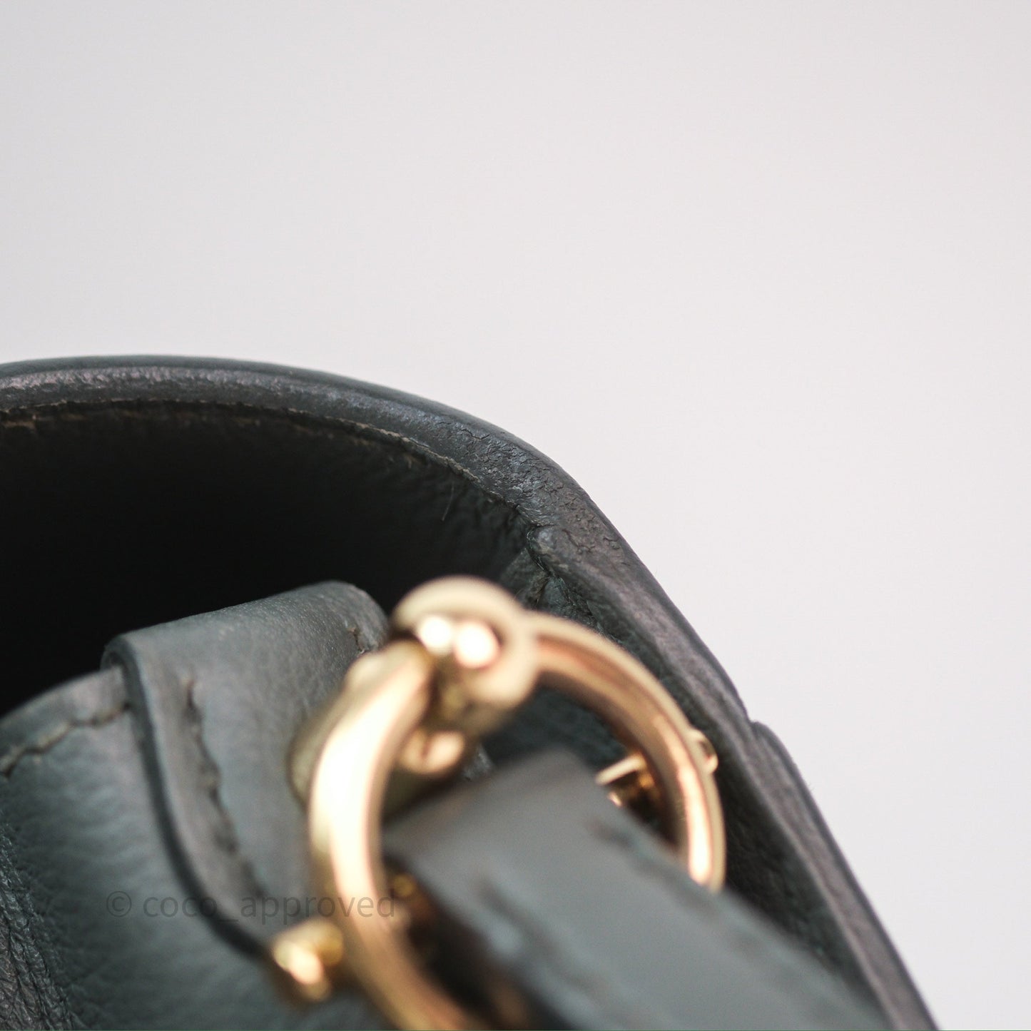 Hermès Roulis Mini 18 Vert Amancde 63 Evercolor Gold Hardware