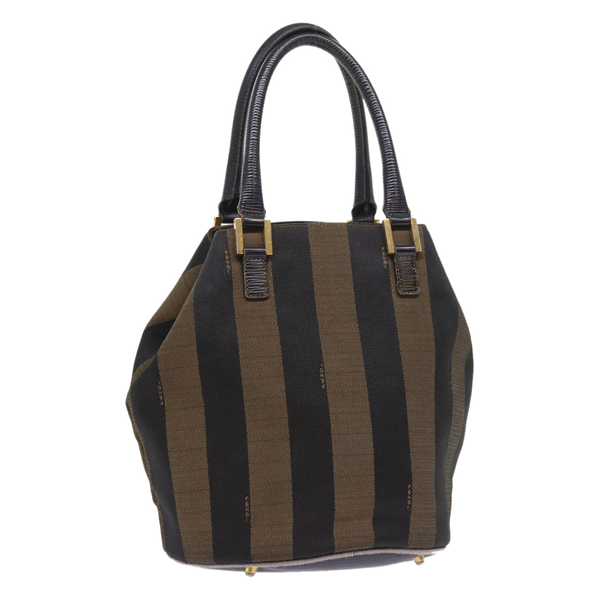 Luxury FendiPecan Canvas Hand Bag Black Brown54107
