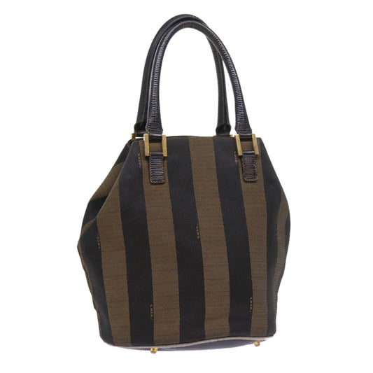 Luxury FendiPecan Canvas Hand Bag Black Brown54107