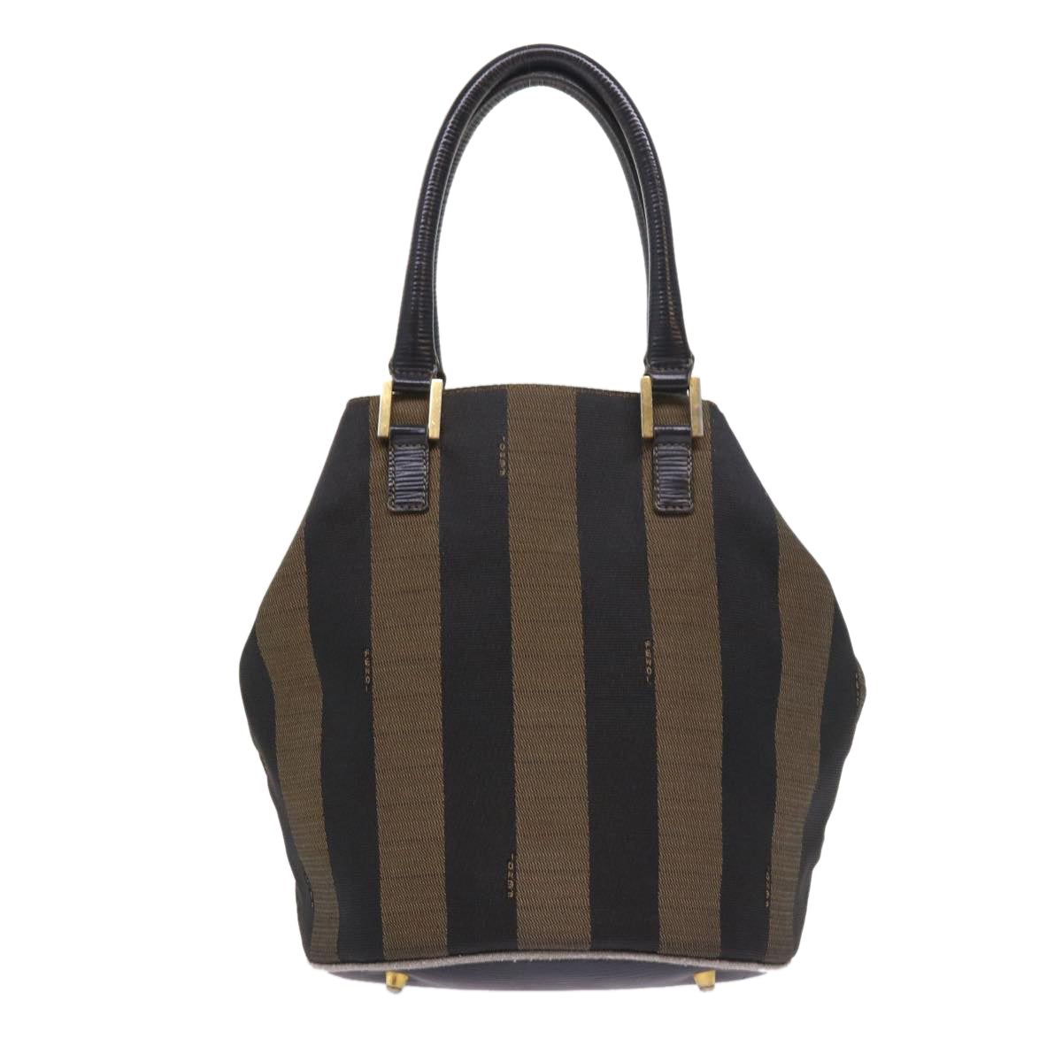 Luxury FendiPecan Canvas Hand Bag Black Brown54107