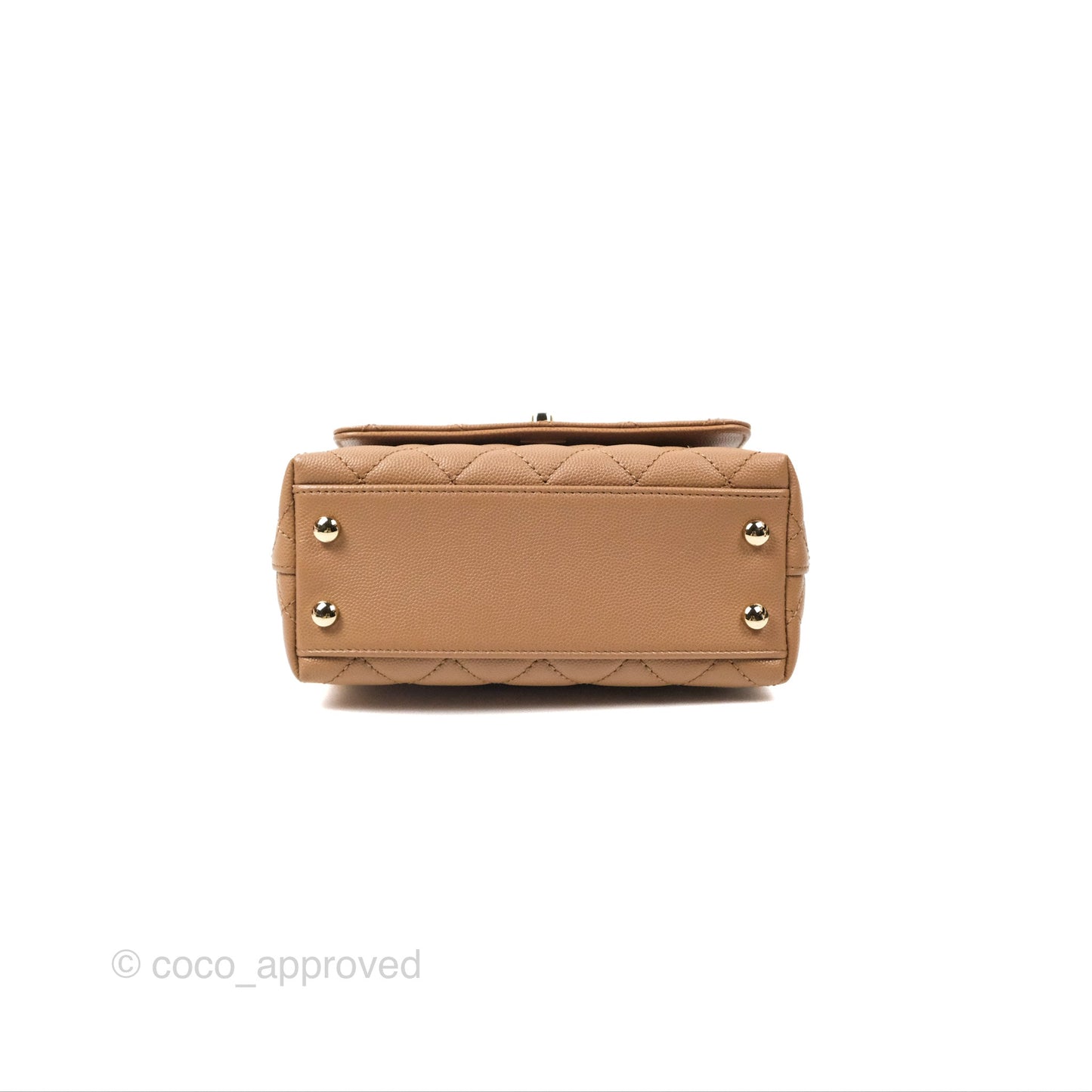 Chanel Mini Coco Handle Dark Beige Caviar Gold Hardware