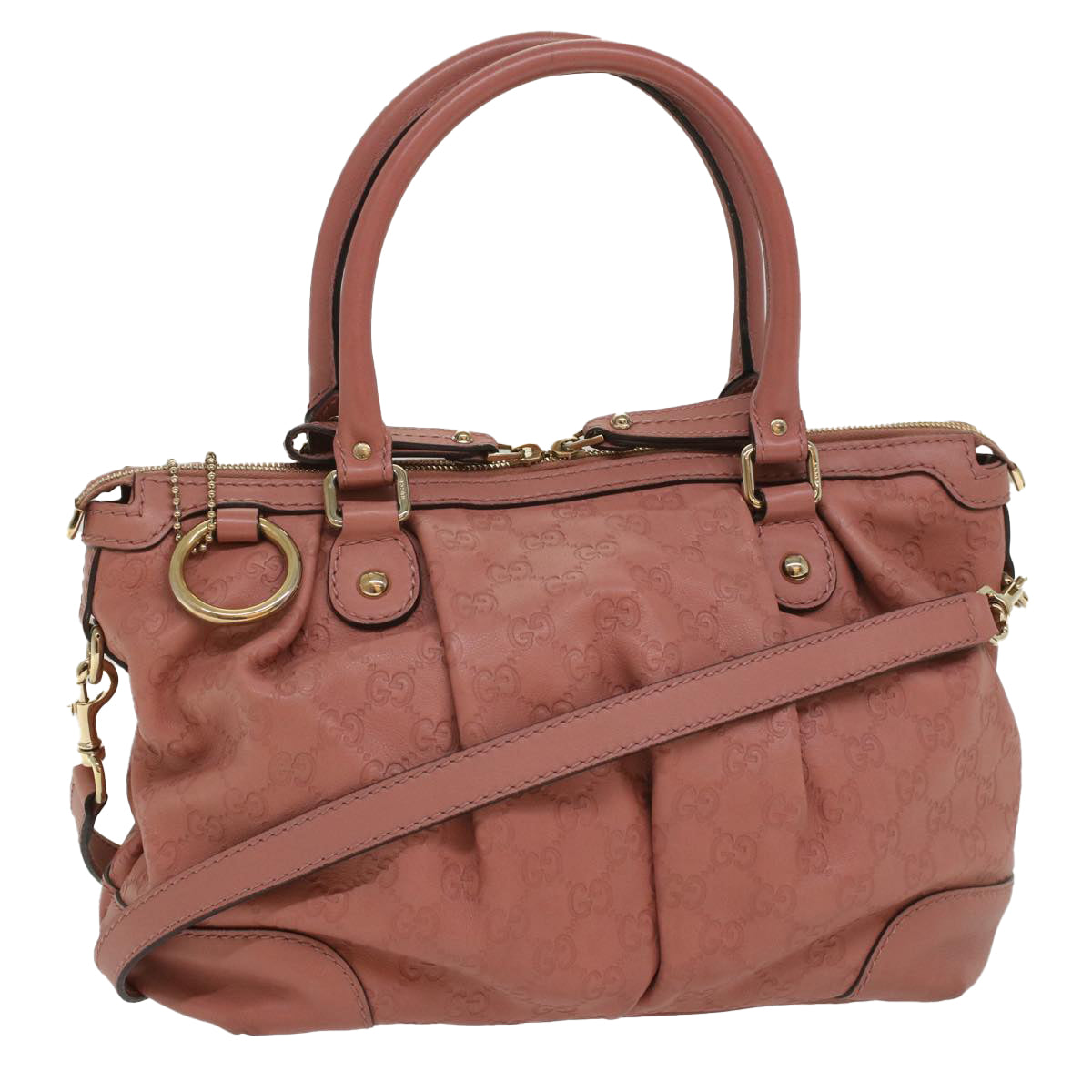 Luxury Gucci GG Canvas Guccissima Hand Bag 2way Pink 247902  54115