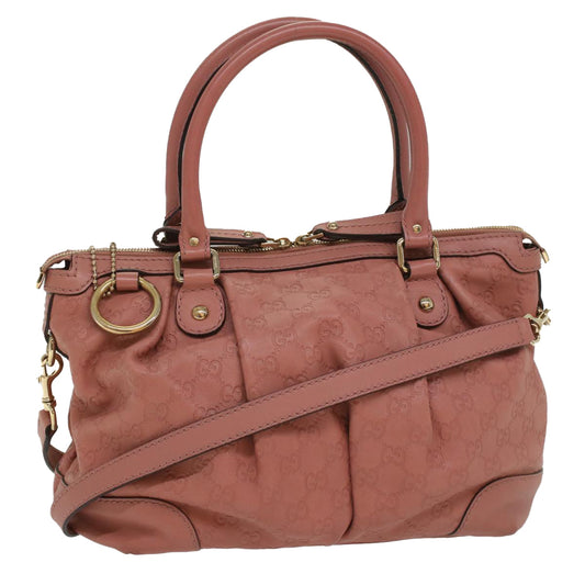 Luxury Gucci GG Canvas Guccissima Hand Bag 2way Pink 247902  54115