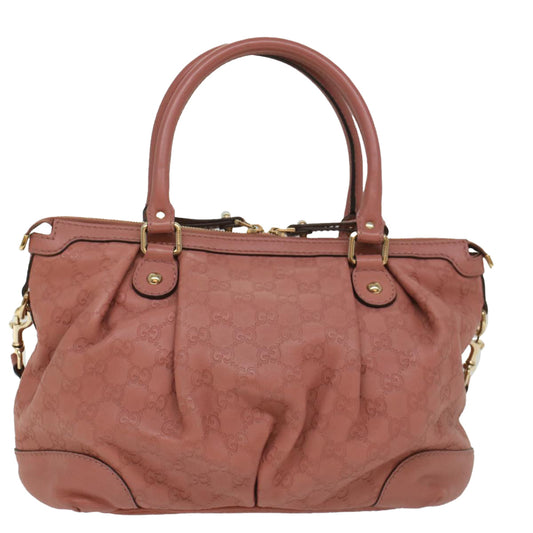 Luxury Gucci GG Canvas Guccissima Hand Bag 2way Pink 247902  54115
