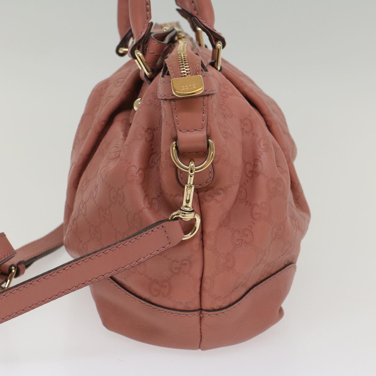 Luxury Gucci GG Canvas Guccissima Hand Bag 2way Pink 247902  54115