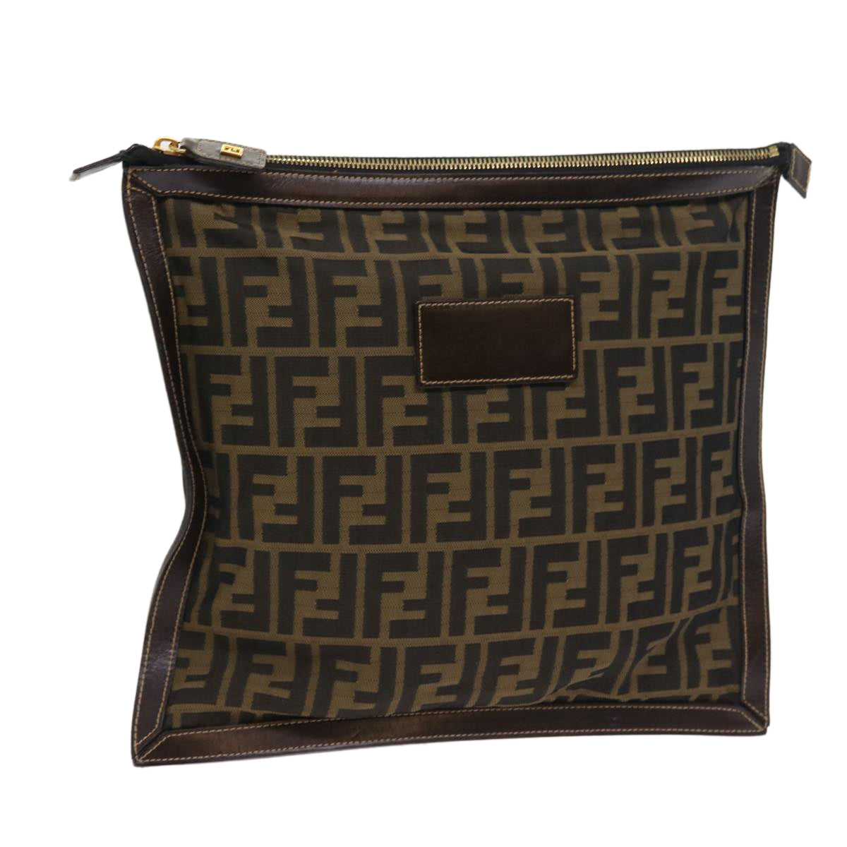 Luxury FendiZucca Canvas Pouch Black Brown54125