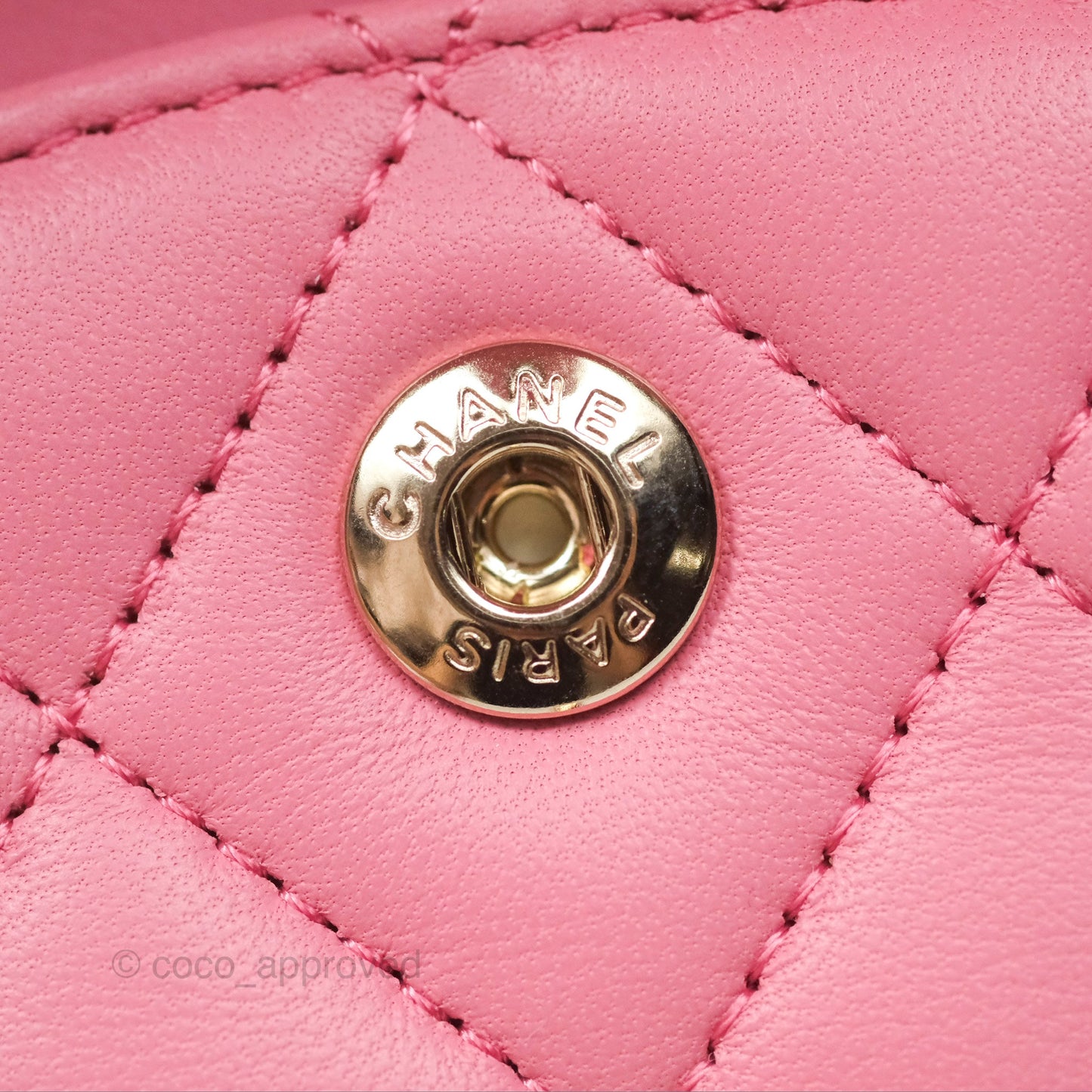 Chanel Small Classic Quilted Flap Pink Lambskin Gold Hardware