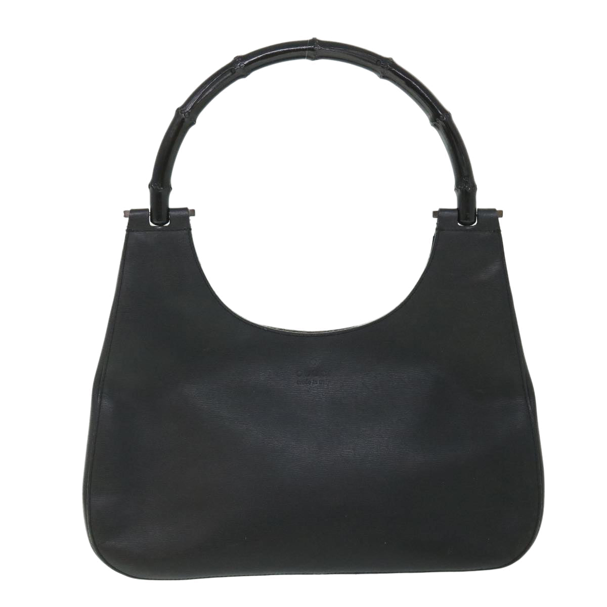 Luxury Gucci Bamboo Shoulder Bag Leather Black 001 3739 002053  54151