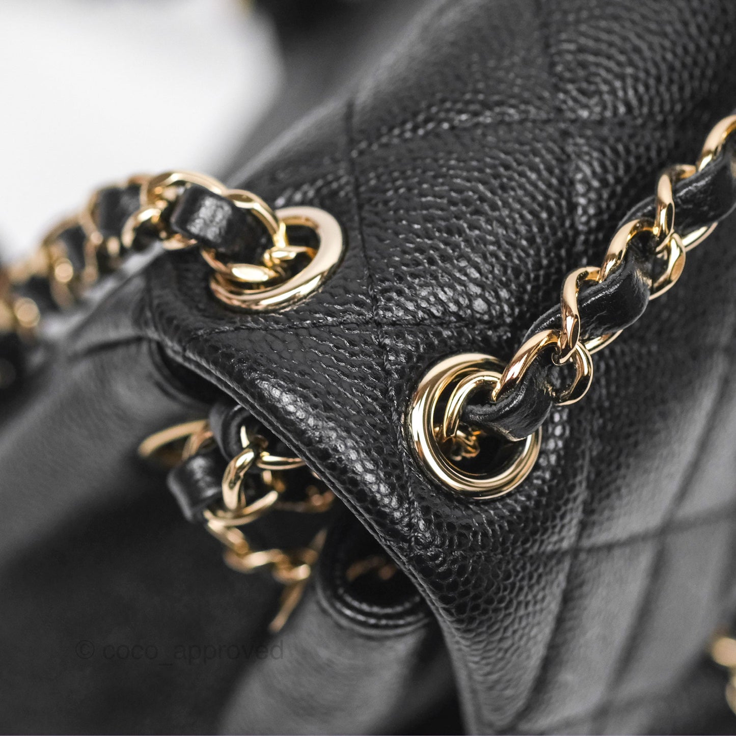 Chanel Duma Backpack Small Black Caviar Gold Hardware
