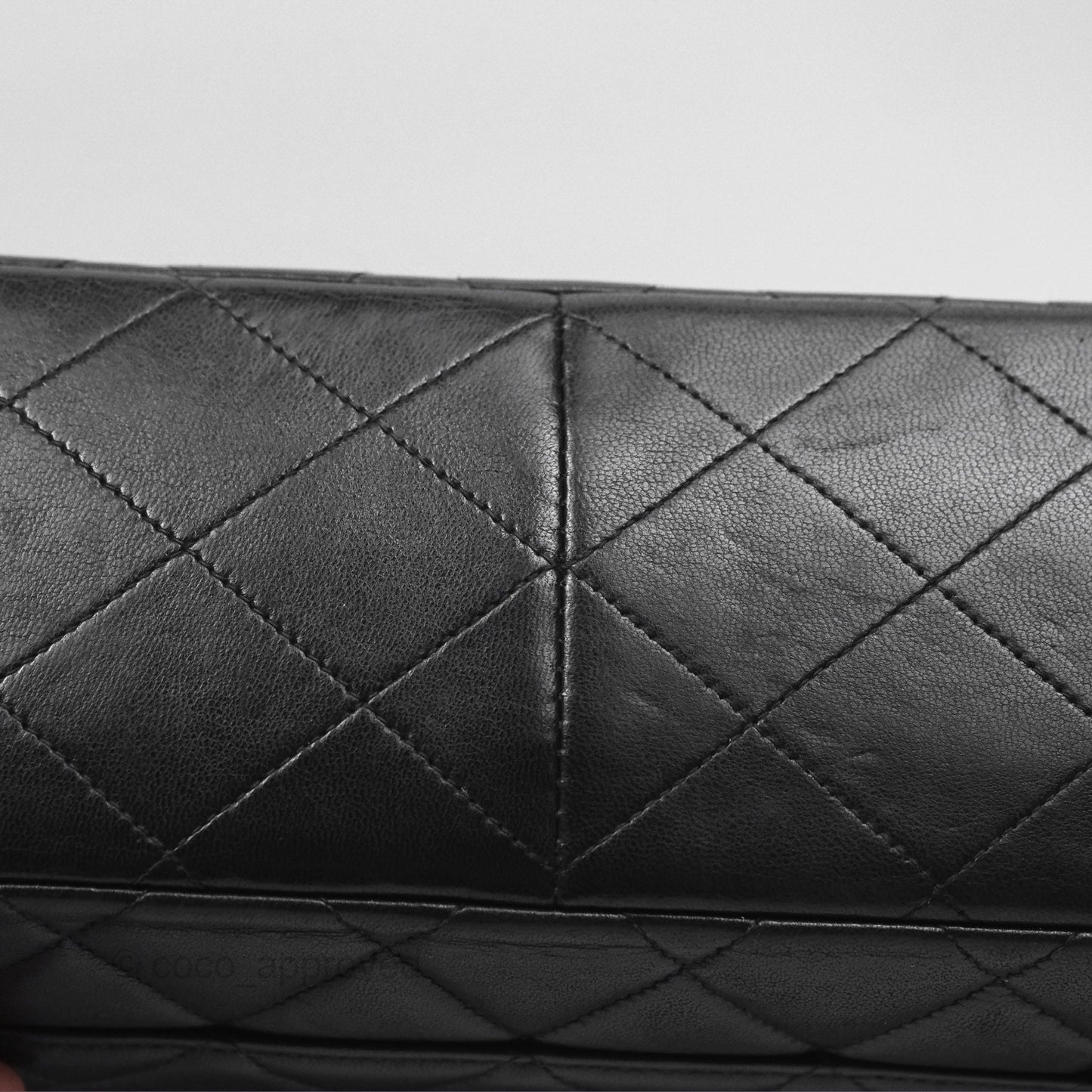 Chanel Vintage Jumbo Single Flap Black Lambskin 24K Gold Hardware