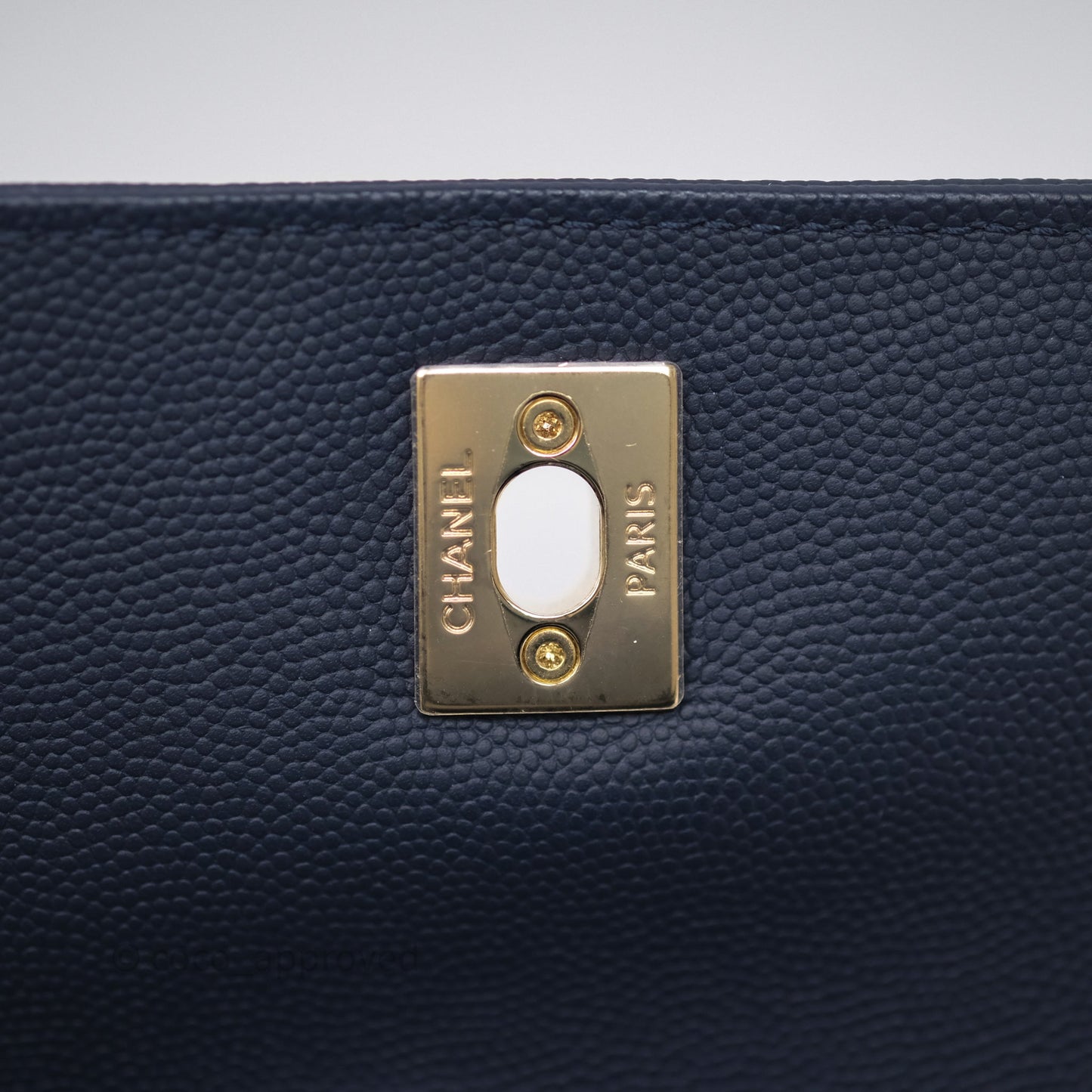 Chanel Quilted Business Affinity Backpack Navy Caviar Gold Hardware