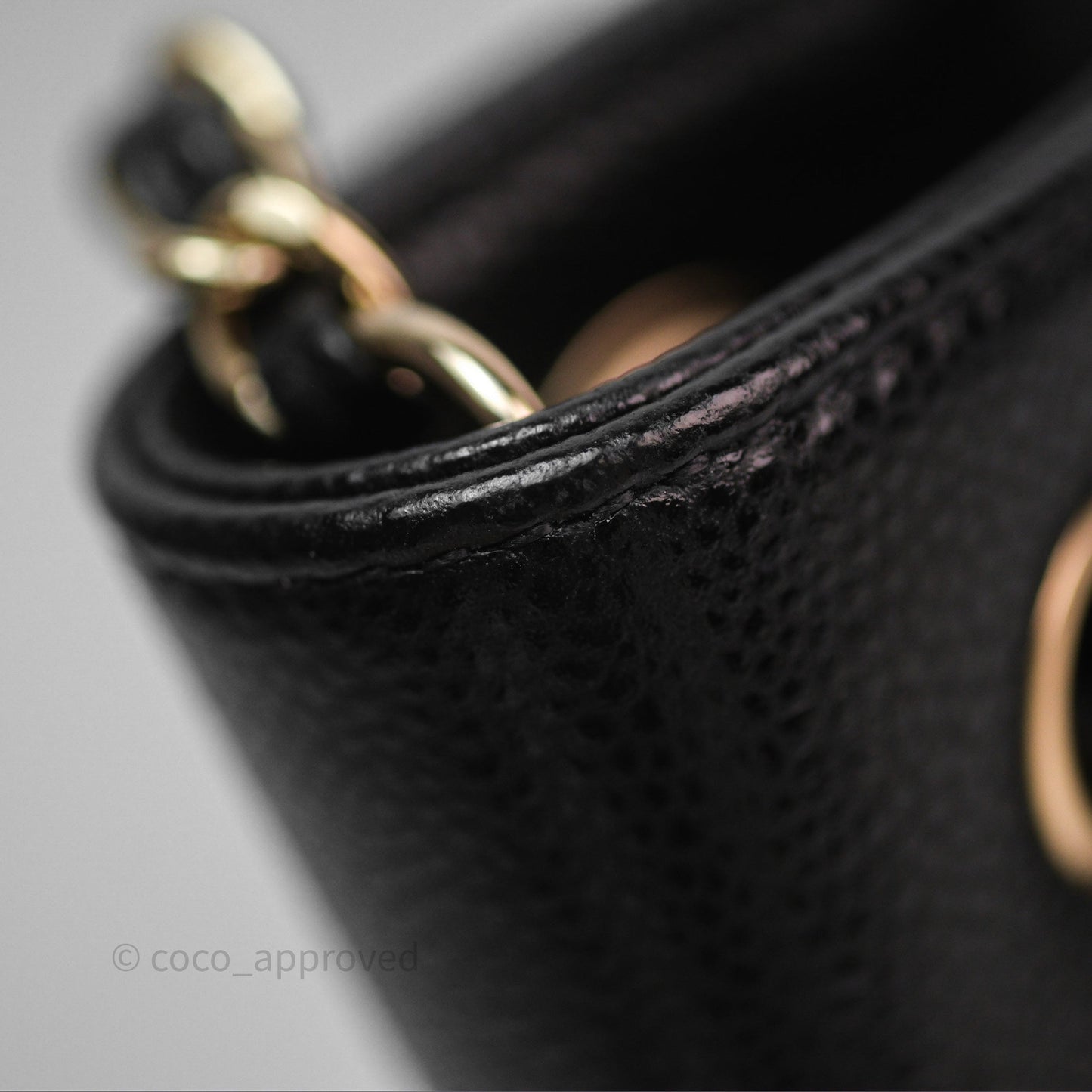 Chanel Business Affinity Drawstring Bucket Bag Black Caviar Gold Hardware