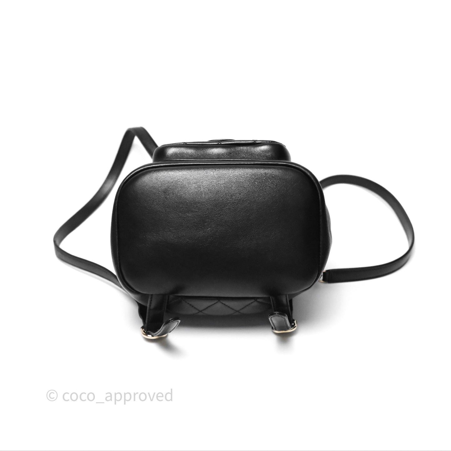 Chanel Small Duma Drawstring Backpack Black Lambskin Gold Hardware