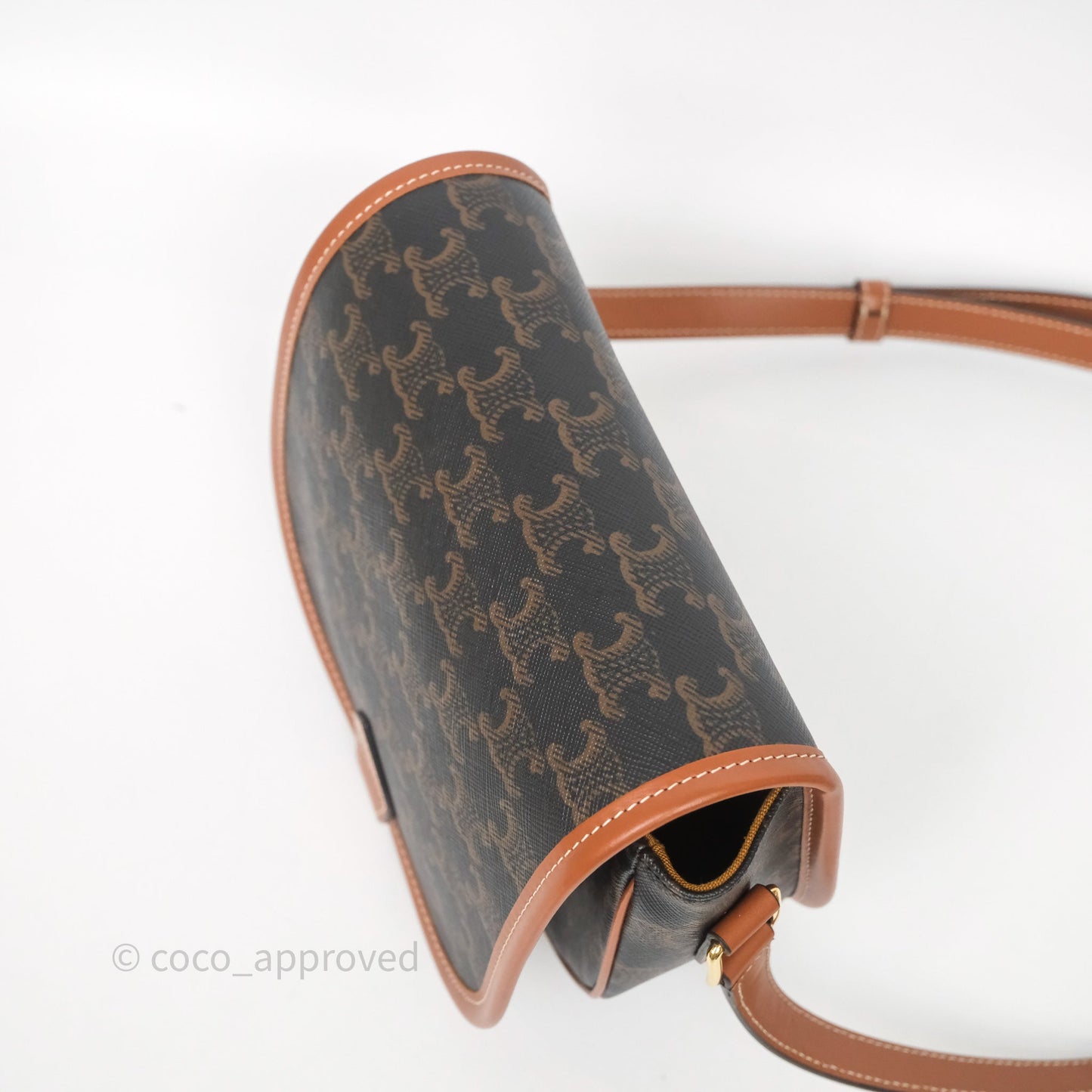 Celine Medium Folco Bag Triomphe Canvas Tan