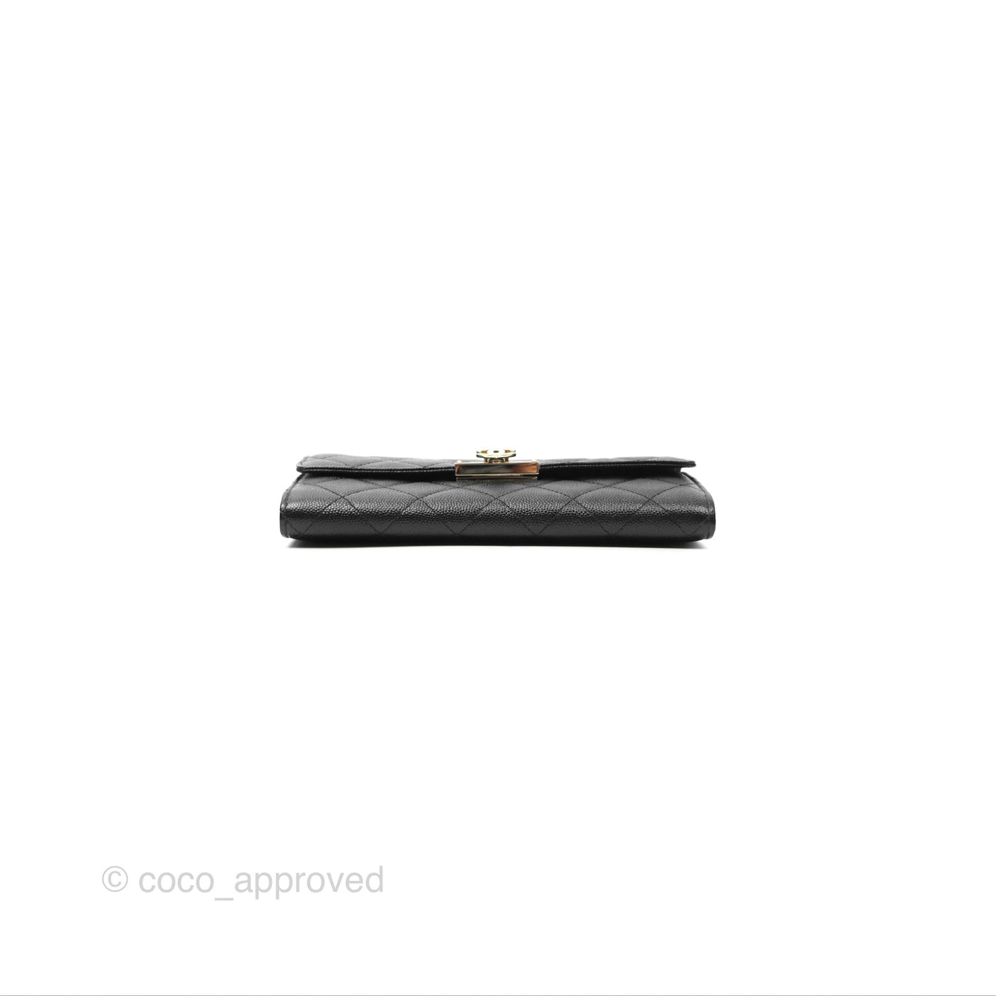 Chanel Golden Class Black Caviar Wallet Gold Hardware