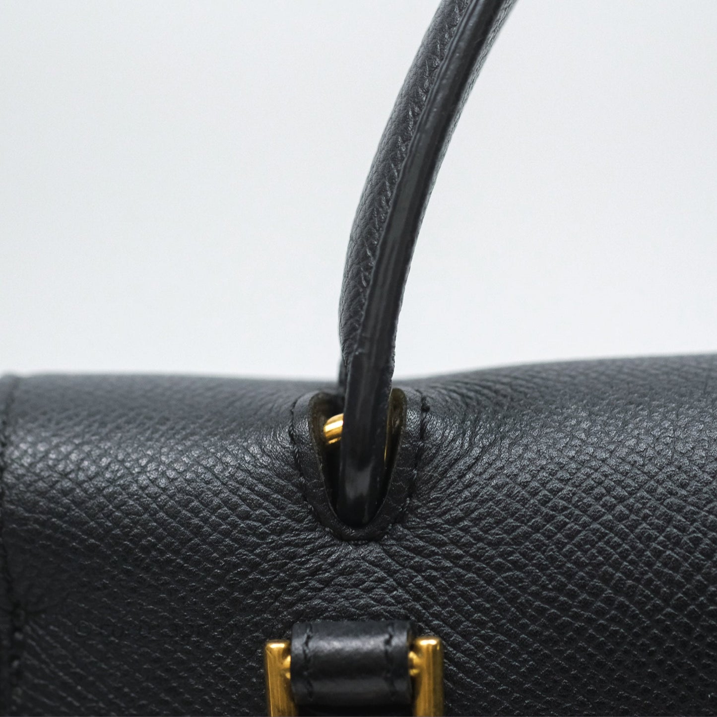 Celine Micro Belt Bag Black Grained Calfskin Gold Hardware