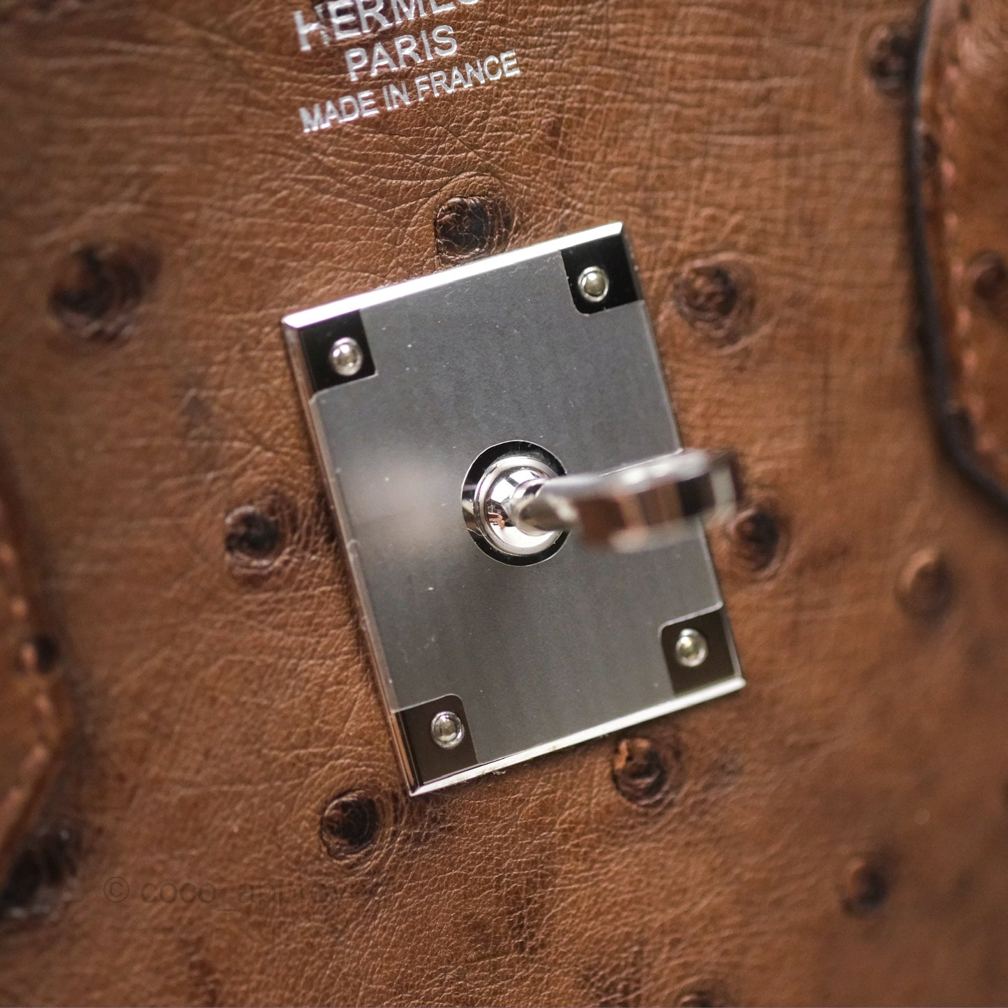 Hermès Birkin Retourne 30 Dark Brown Ostrich Palladium Hardware