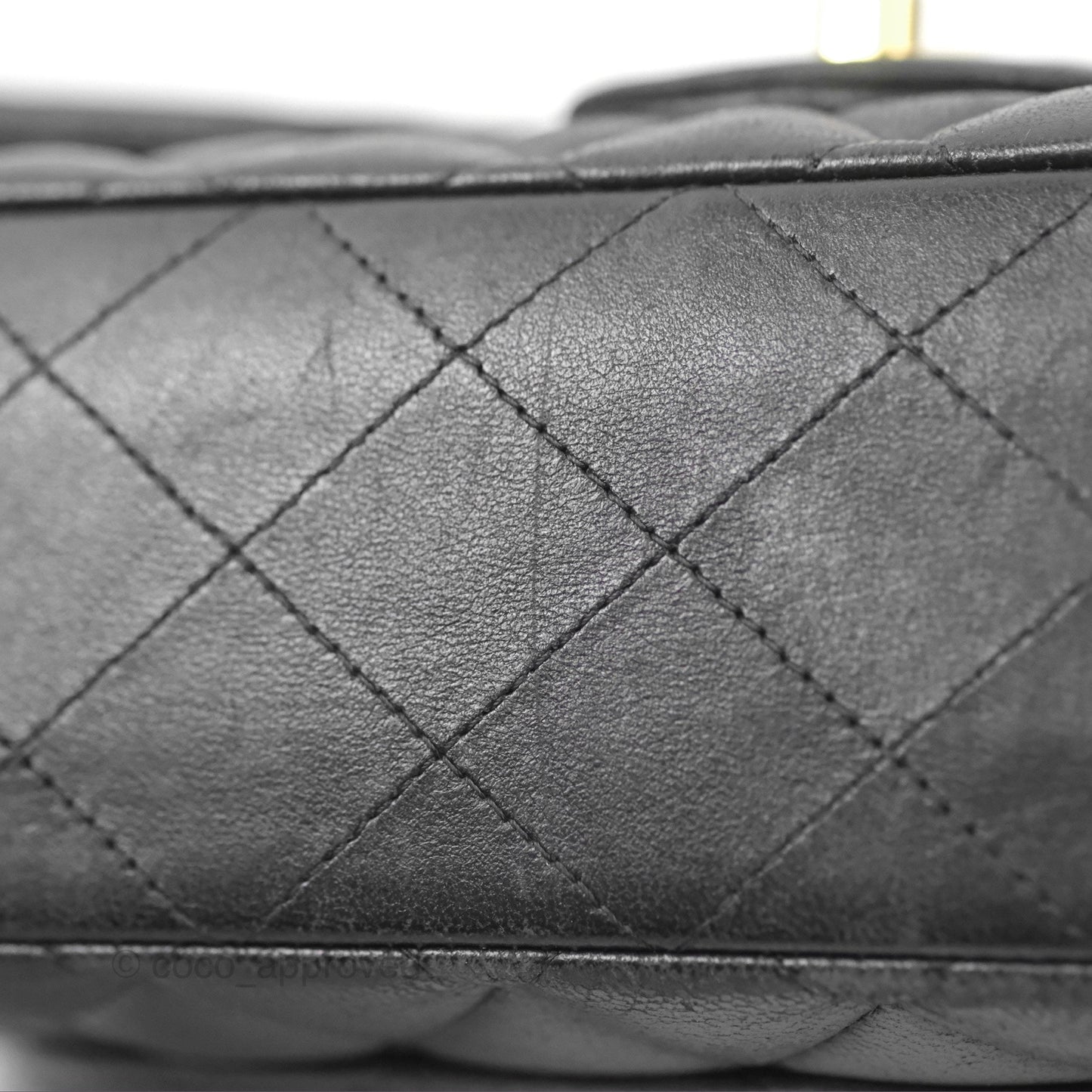 Chanel Classic M/L Medium Flap Quilted Black Lambskin Gold Hardware