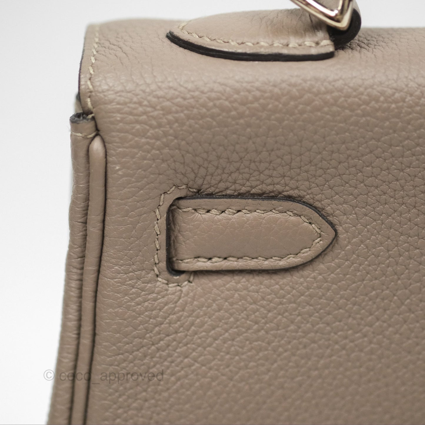 Hermès Retourne Kelly 25 Gris Asphalte M8 Togo Palladium Hardware