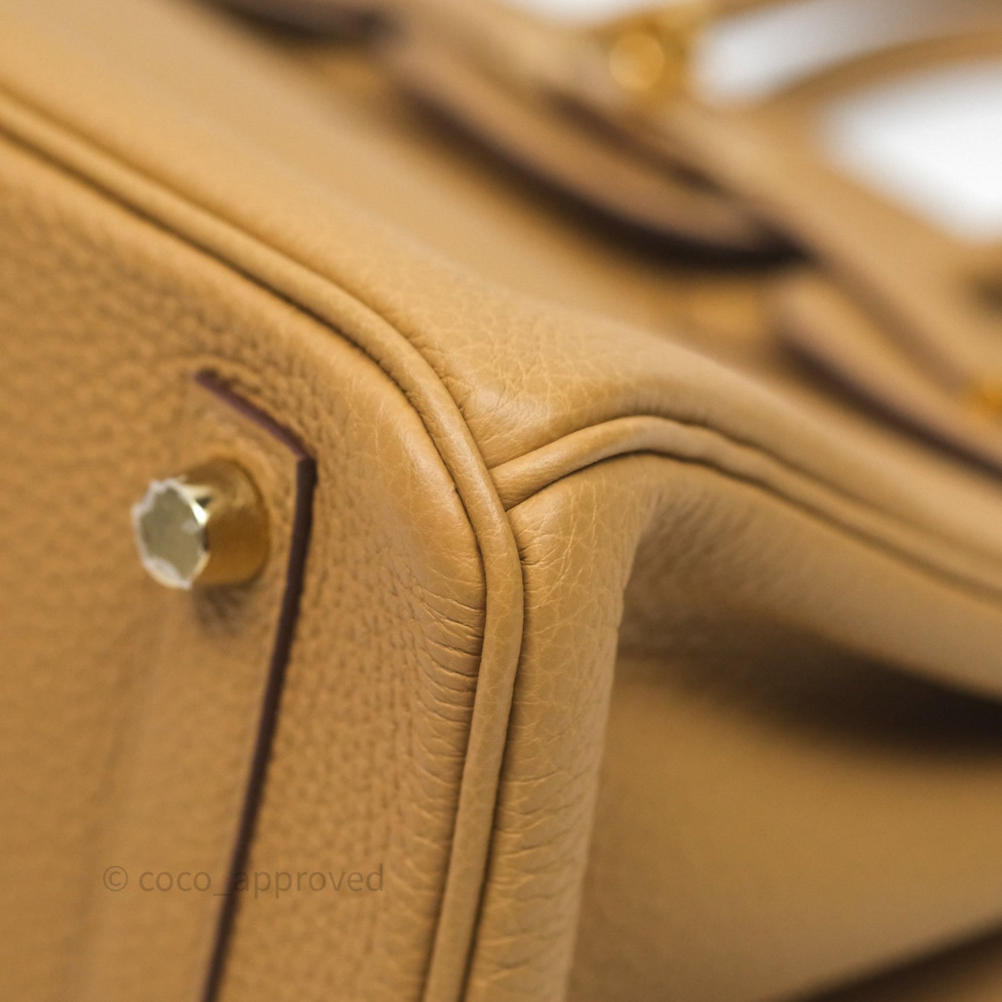 Hermès Birkin 25 Retourne Biscuit 4B Togo Gold Hardware
