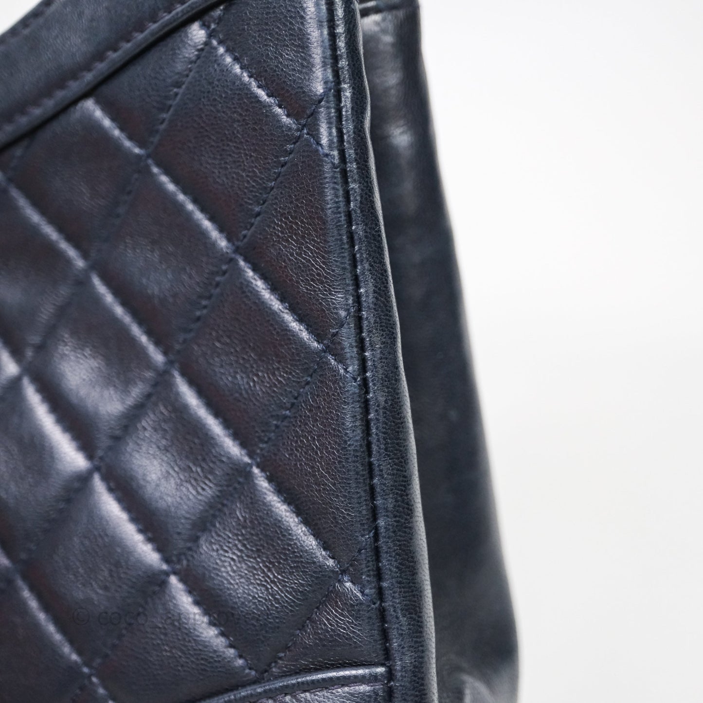 Chanel Vintage 31 Navy Lambskin 24K Gold Hardware