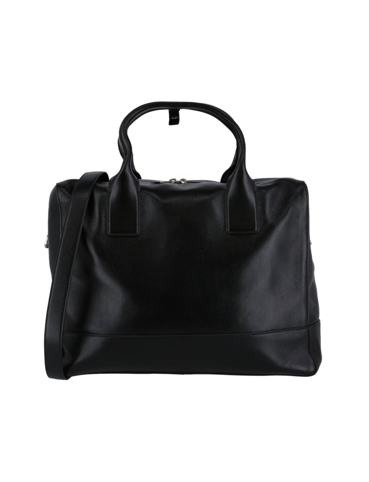 Luxury Bottega Veneta Top Handle Leather Briefcase Black