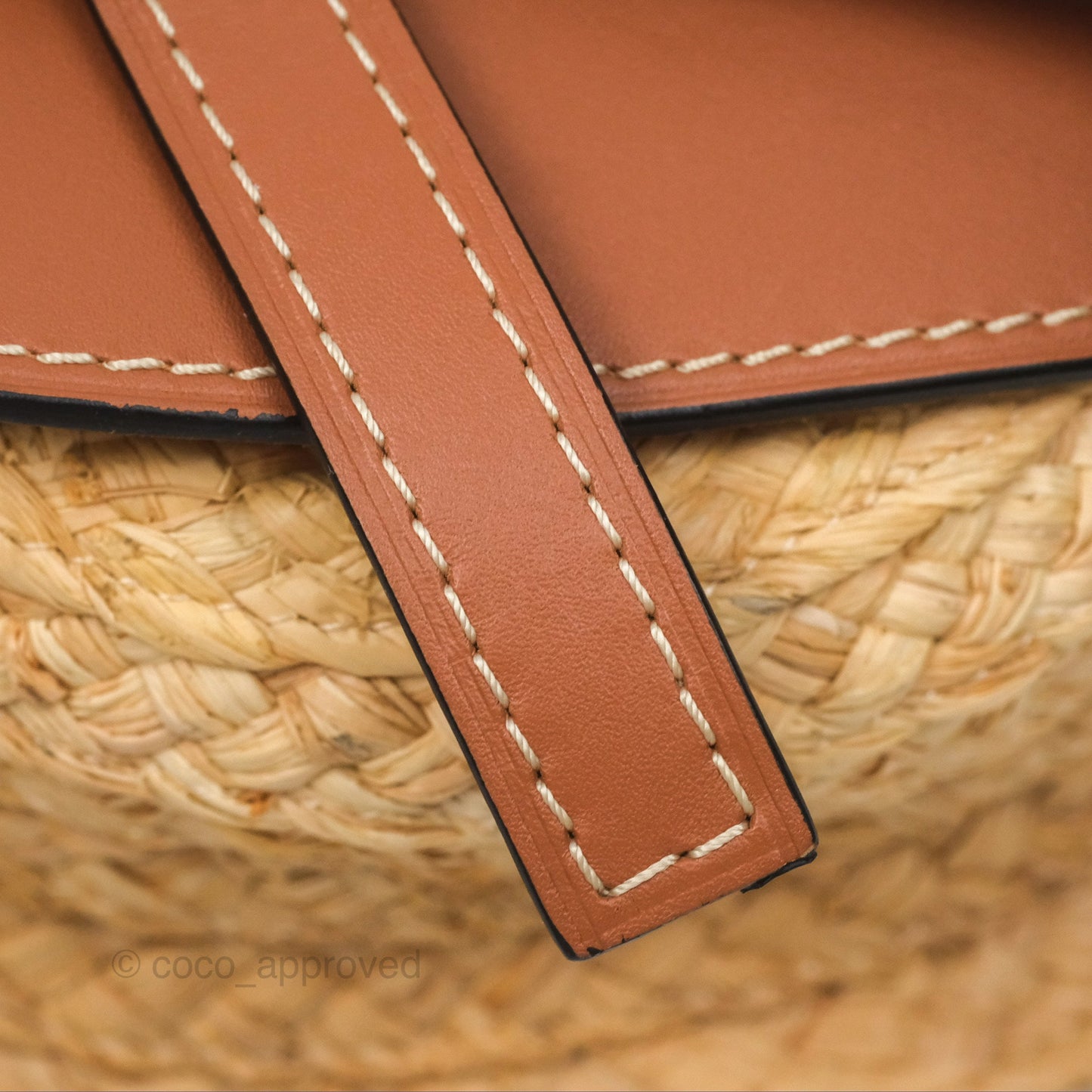 Loewe Small Raffia Gate Bag Smooth Calfskin in Tan