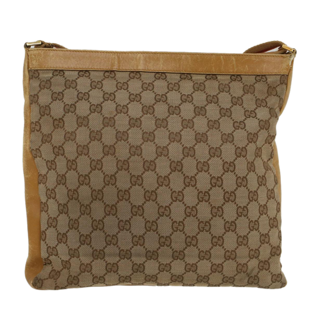 Luxury Gucci GG Canvas Sherry Line Shoulder Bag Beige Red 001 4094 002113  54327