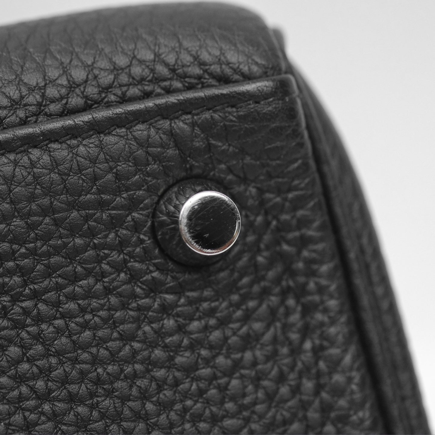 Hermès Retourne Kelly 25 Black Togo Palladium Hardware