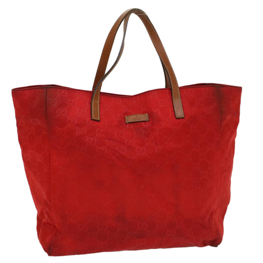 Luxury Gucci GG Canvas Tote Bag Red 282439  54331